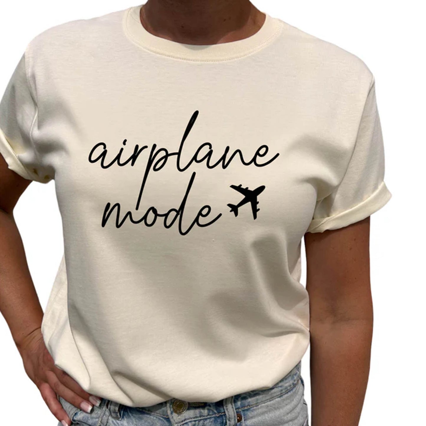 Airplane Mode T-shirt-Lovely Text