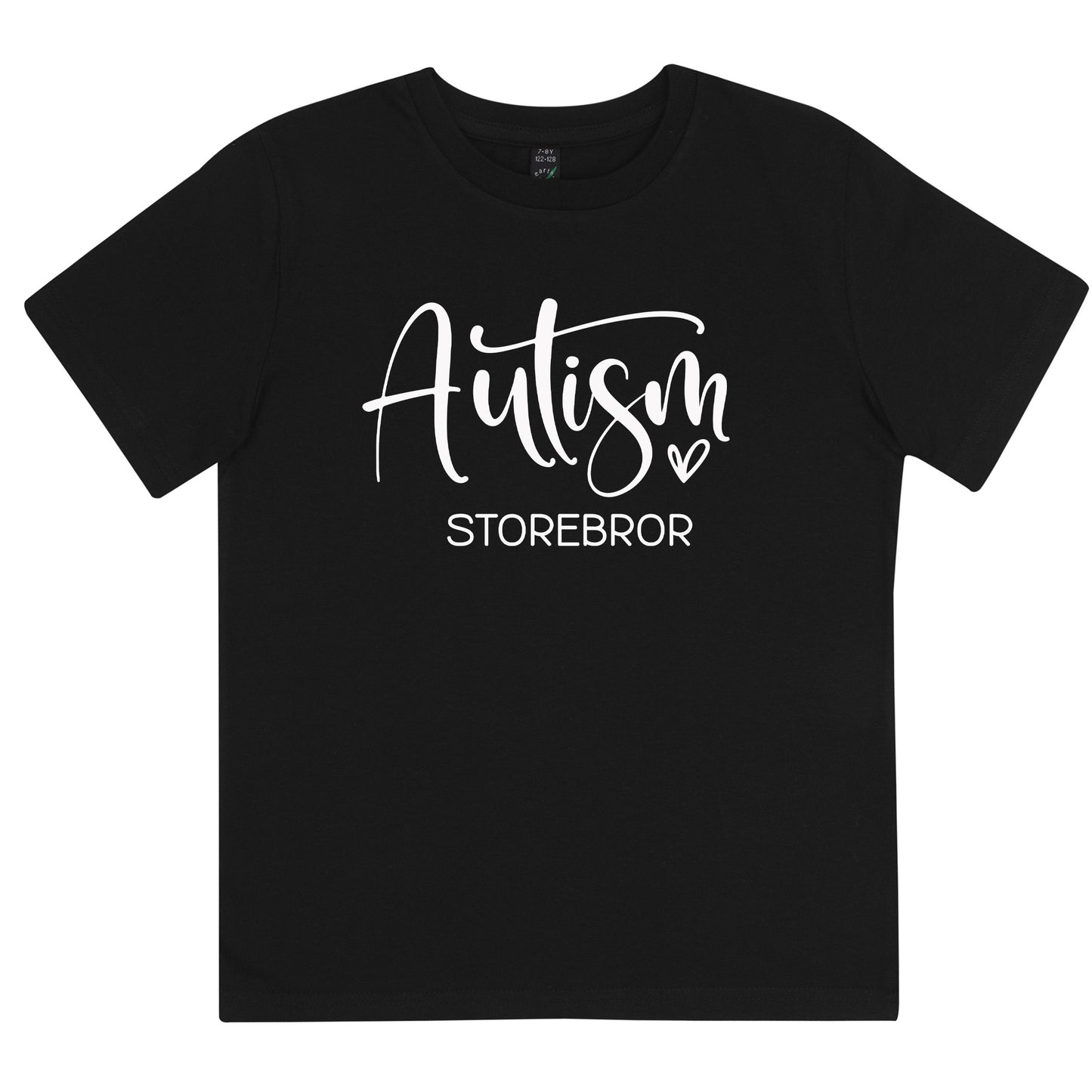 Autism Storebror - Barn T-shirt 💪 Storebror med hjärta!-Lovely Text
