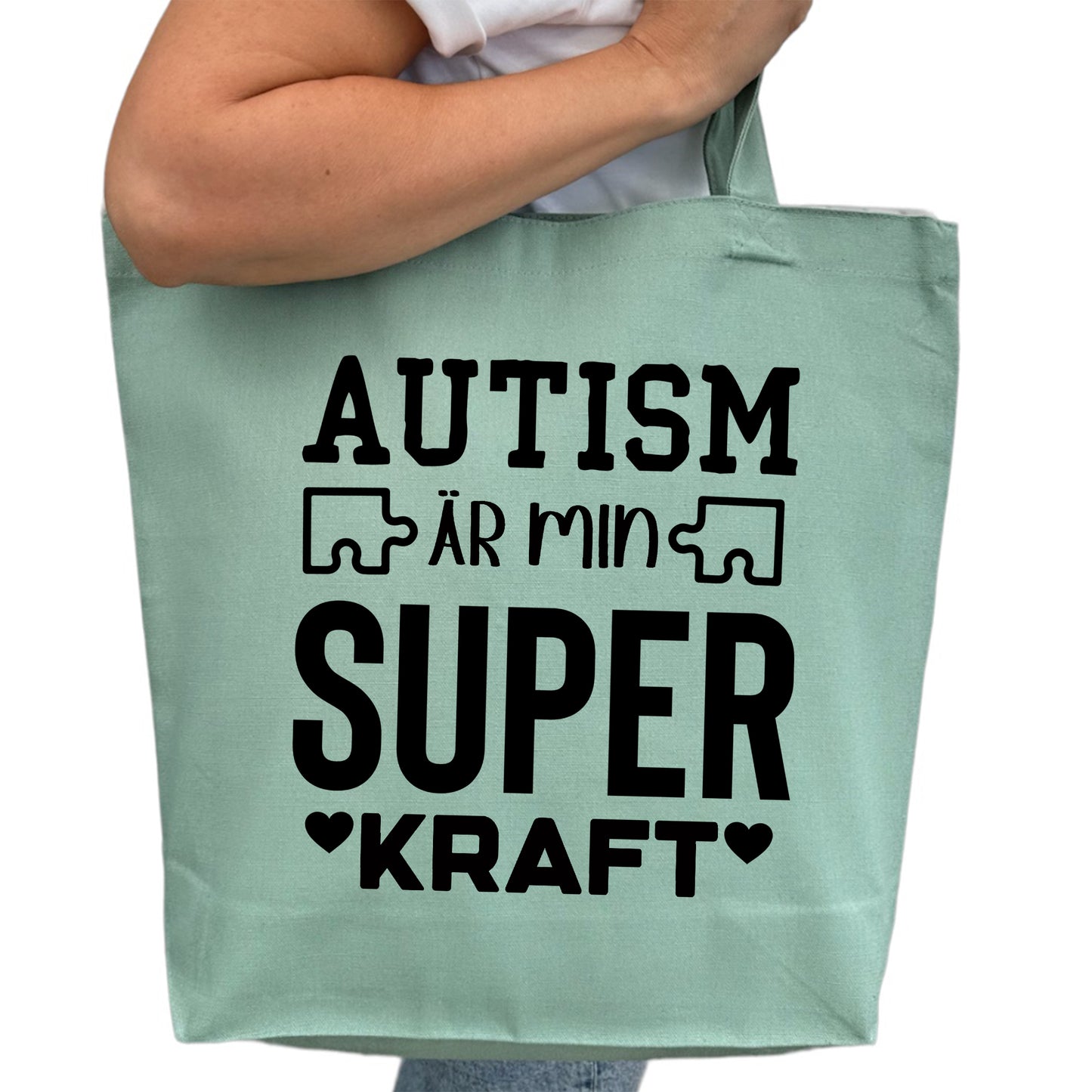 Tygpåse med Autismkraft – Autism är Min Superkraft-Lovely Text