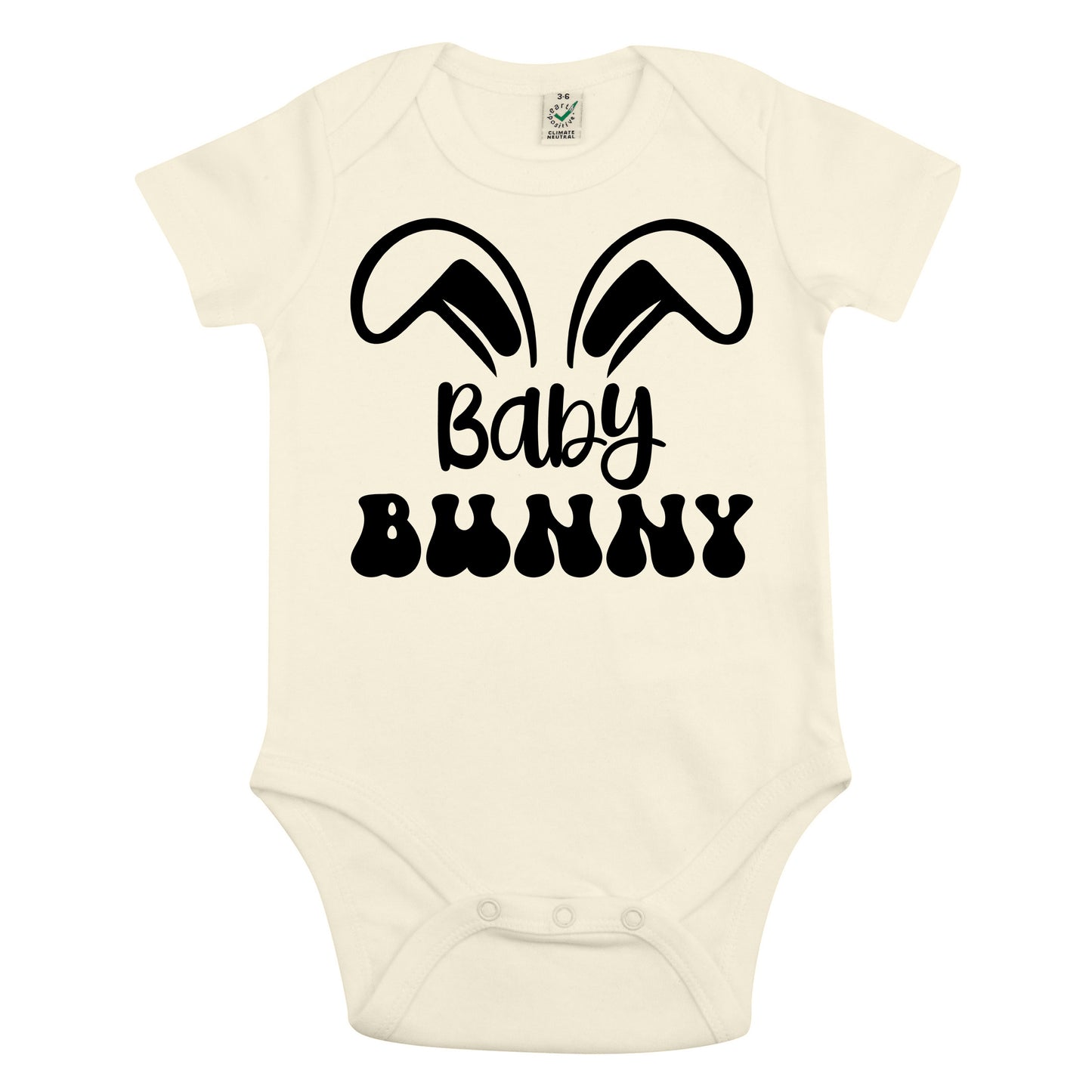 Baby Bunny Påsk Babybody Nyfödd-Lovely Text