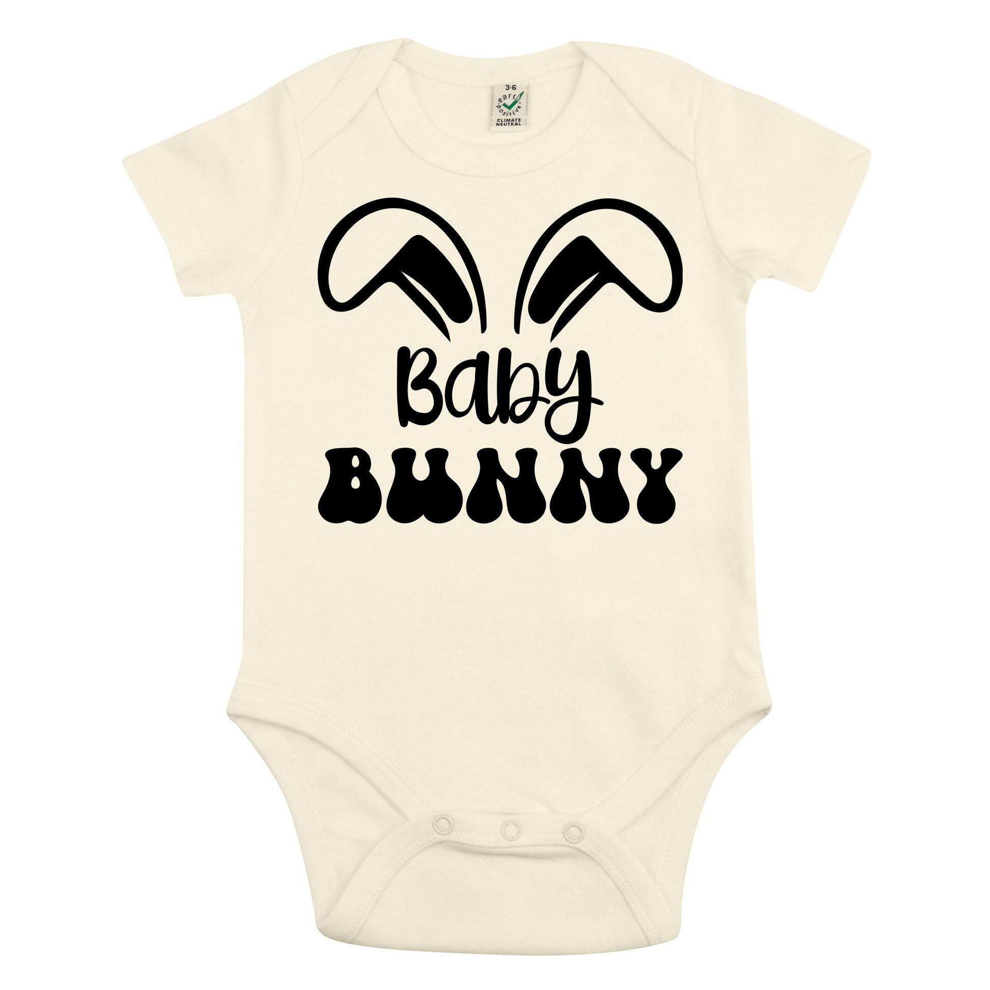 Baby Bunny Påsk Babybody Nyfödd-Lovely Text