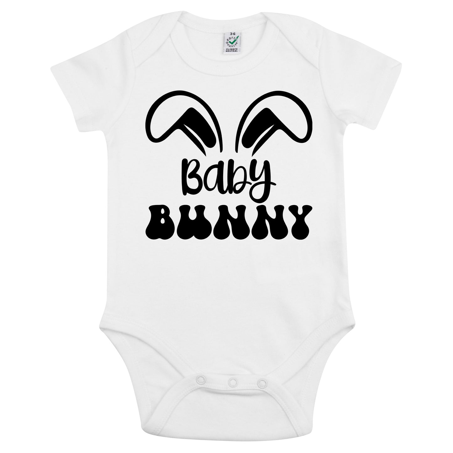 Baby Bunny Påsk Babybody Nyfödd-Lovely Text