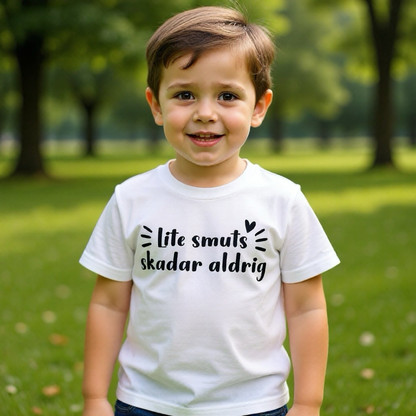 Lite smuts skadar aldrig – T-shirt barn
