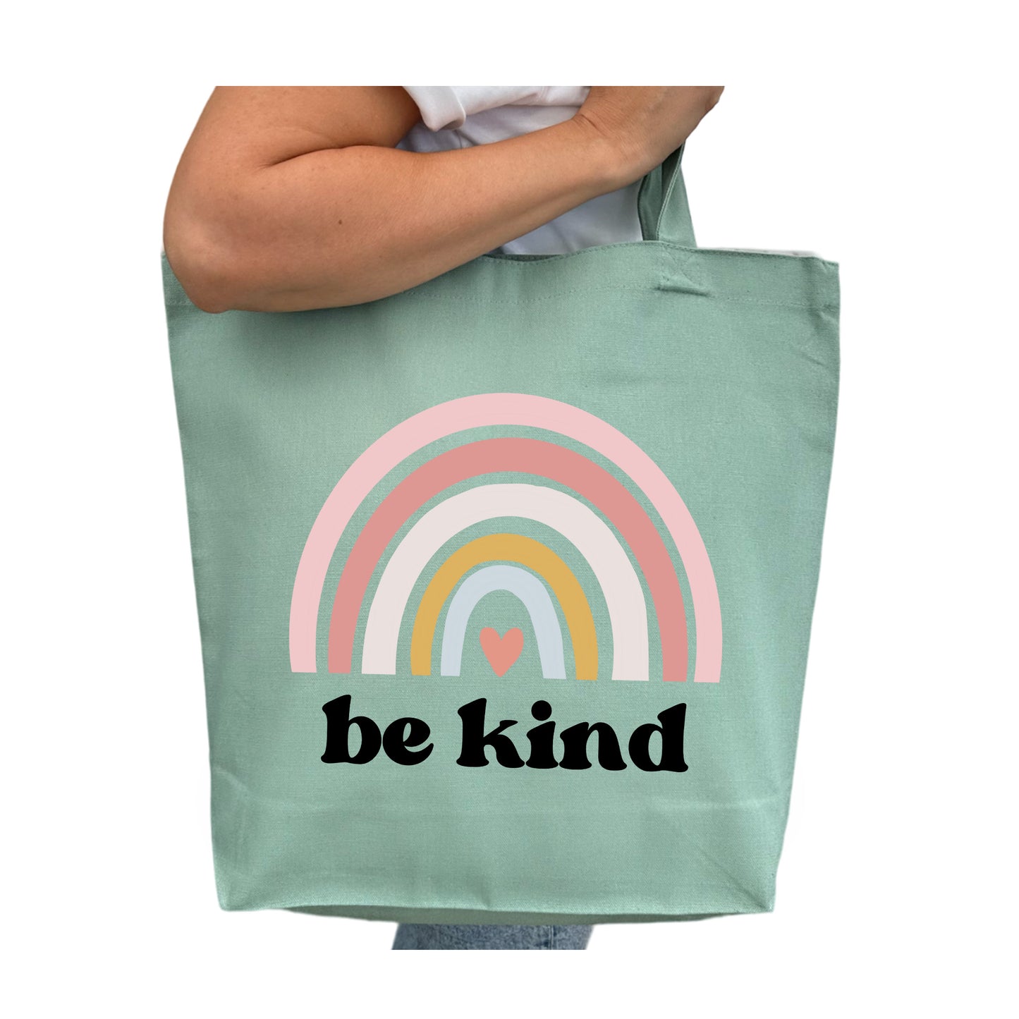 Be Kind Regnbåge Tygpåse-Lovely Text