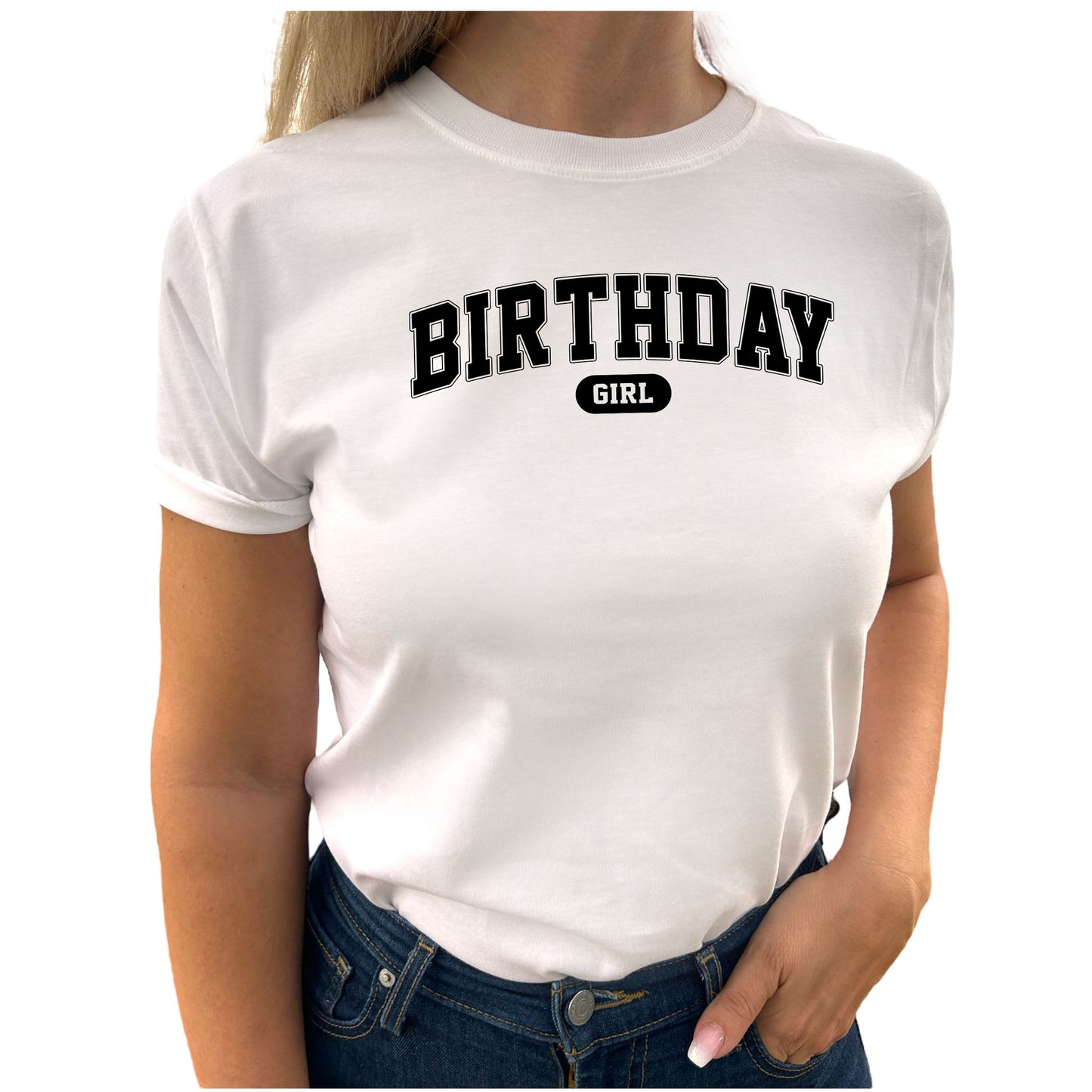 Birthday Girl Födelsedags T-shirt-Lovely Text