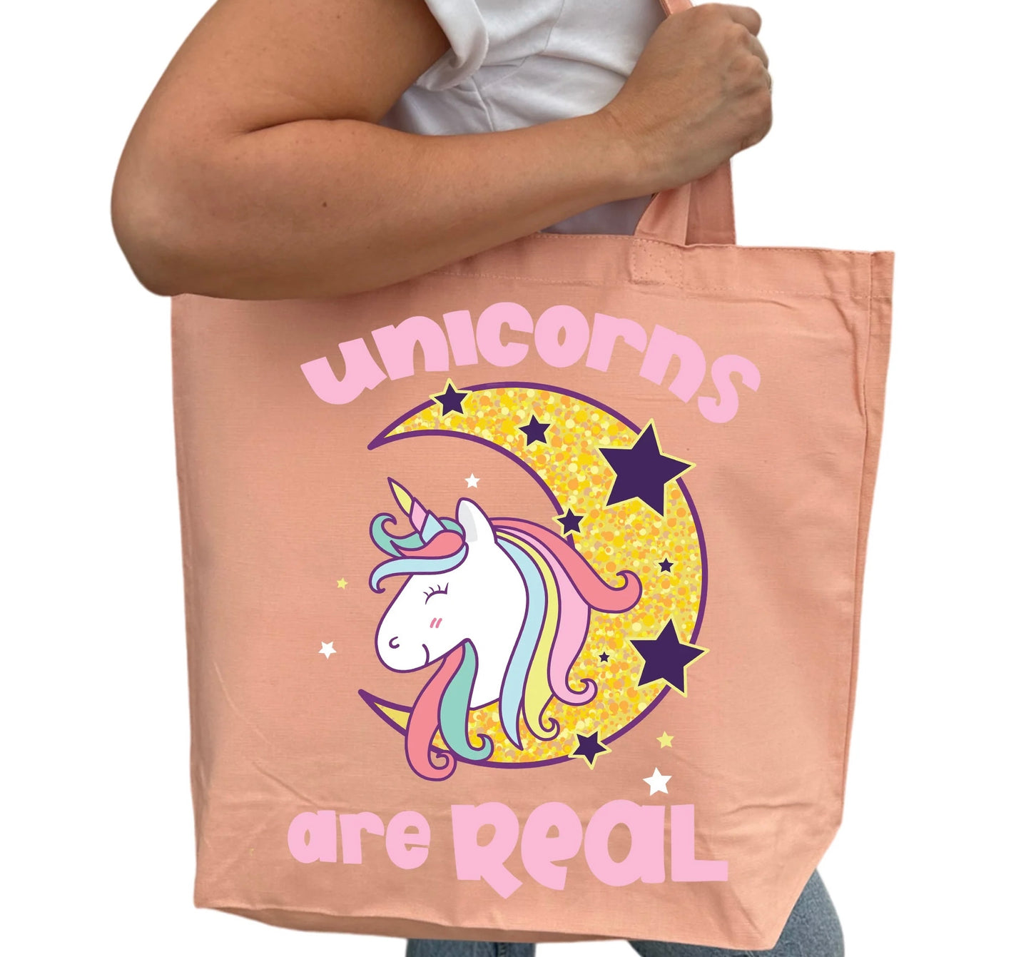 Unicorns Are Real Tygpåse-Lovely Text