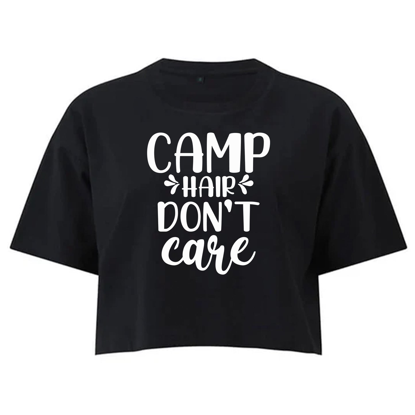 Camp Hair Don't Cair Crop Top T-shirt