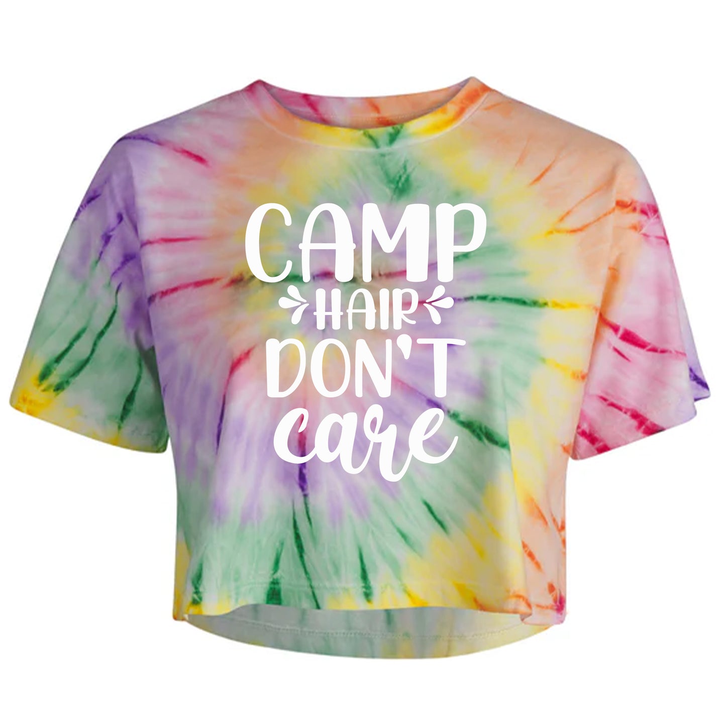 Camp Hair Don't Cair Crop Top T-shirt