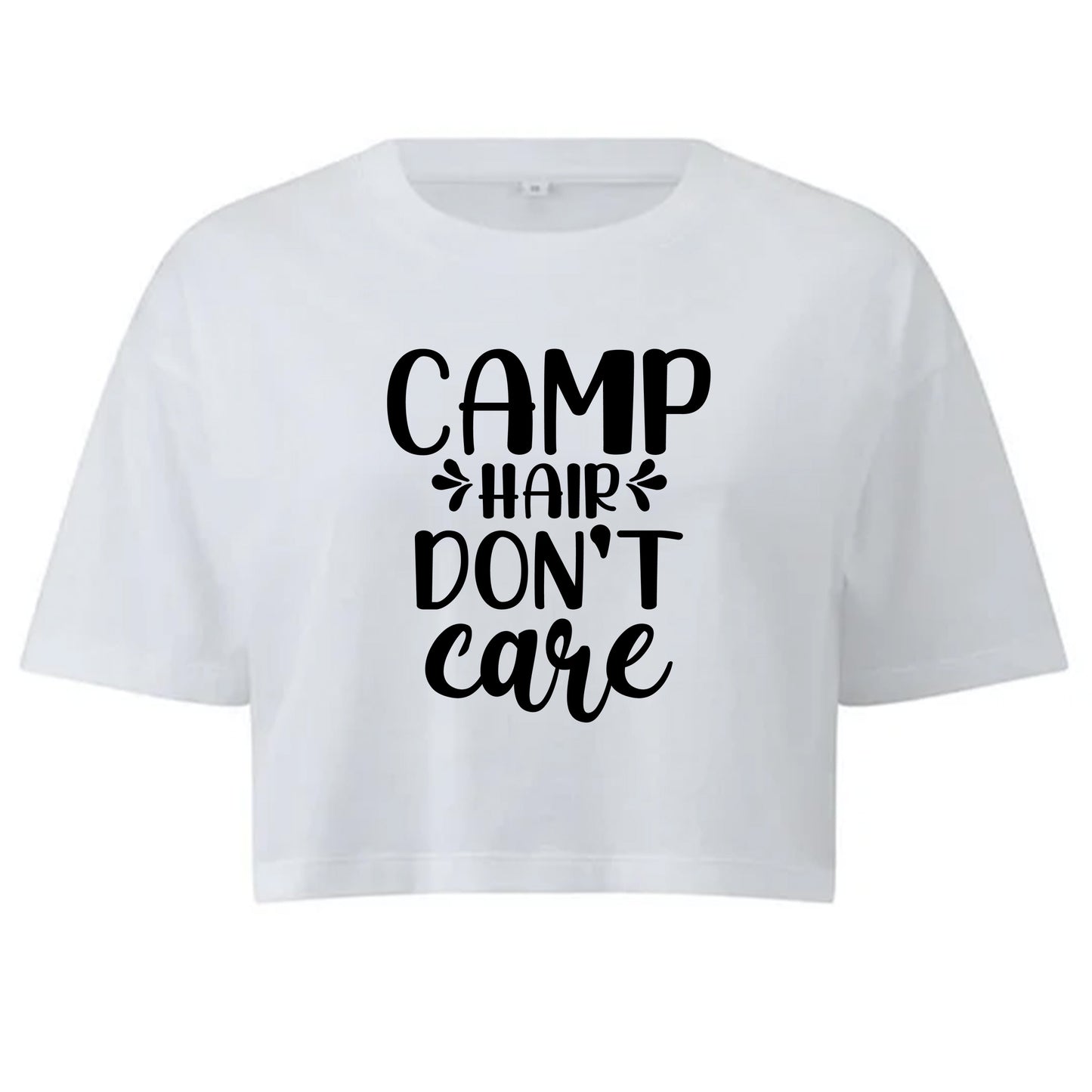 Camp Hair Don't Cair Crop Top T-shirt