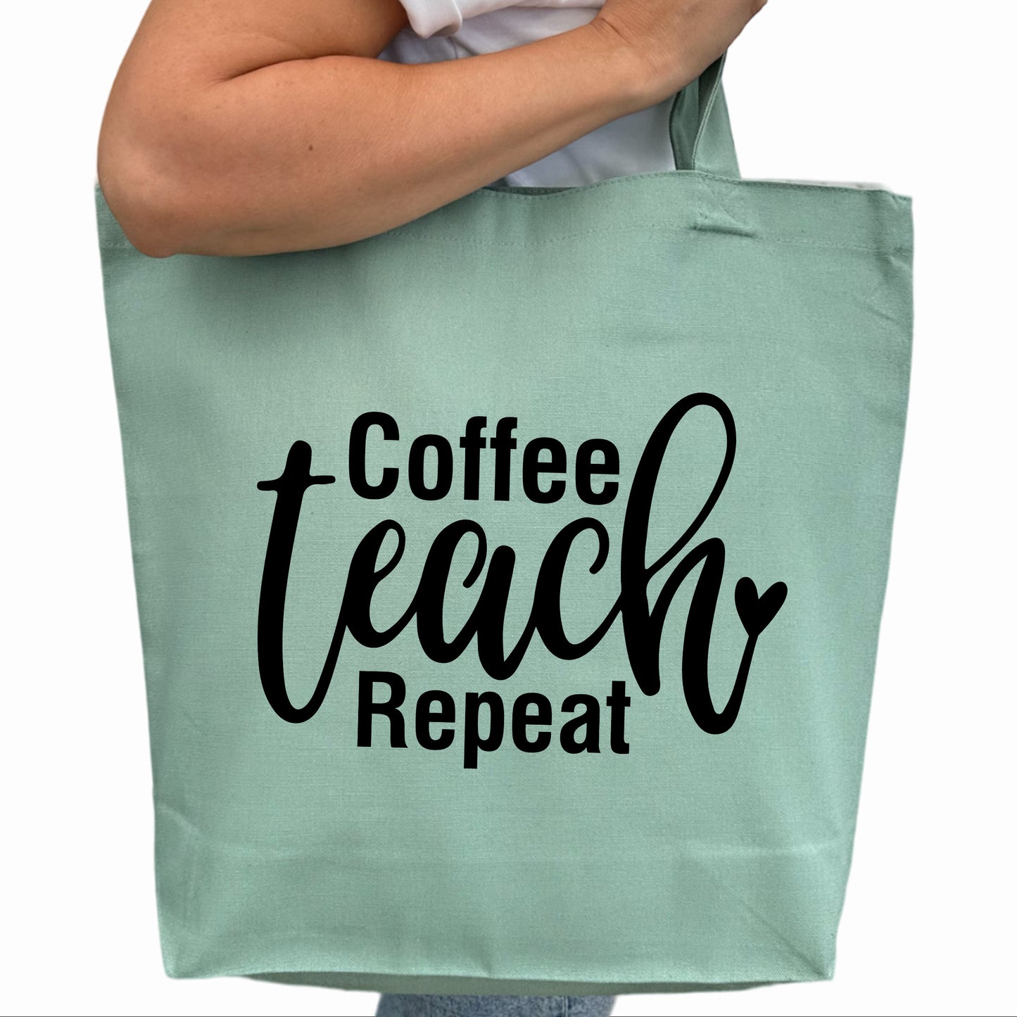 Coffee Teach Repeat Tygpåse