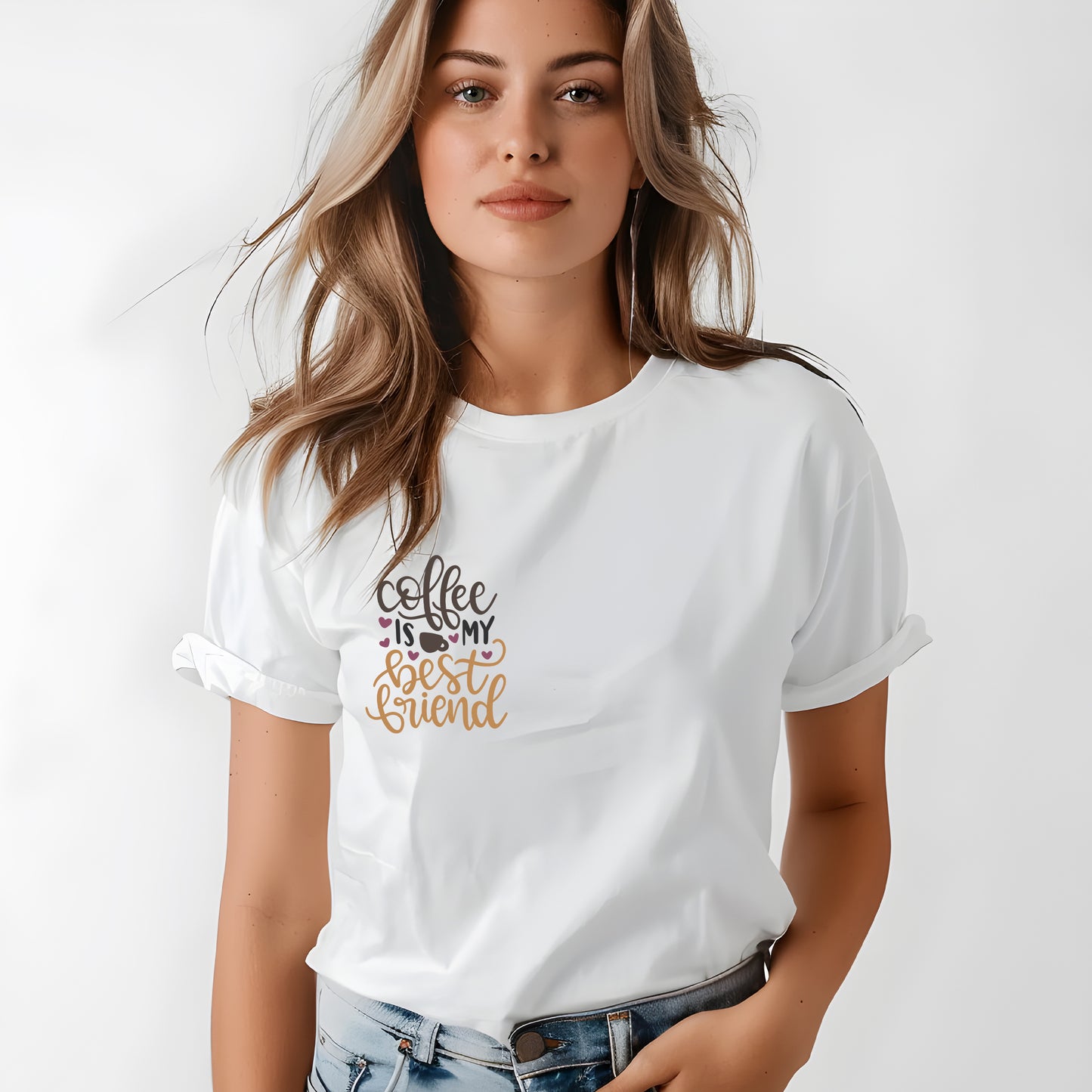 Coffee is My Best Friend T-shirt-Lovely Text