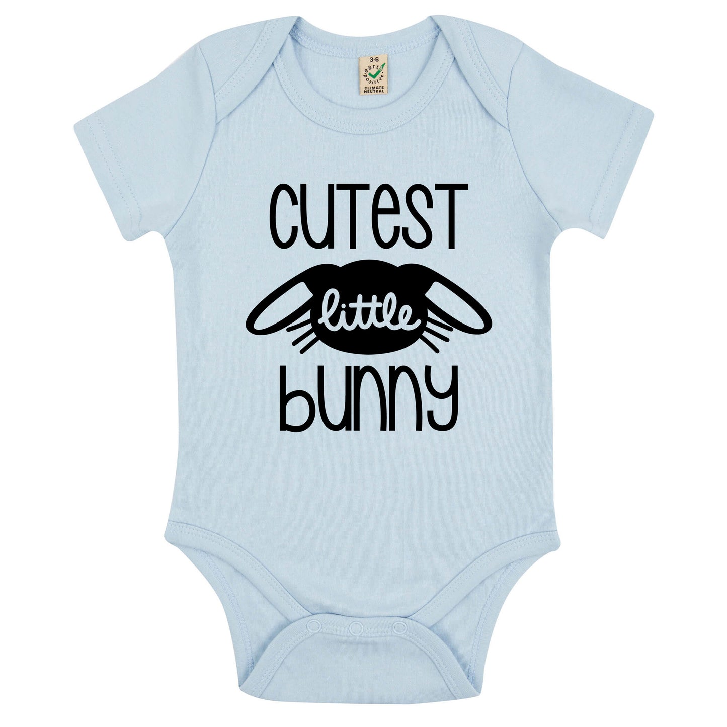 Cutest Little Bunny Påsk Babybody Nyfödd-Lovely Text