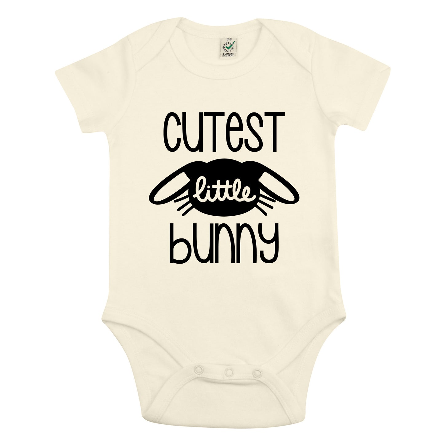 Cutest Little Bunny Påsk Babybody Nyfödd-Lovely Text
