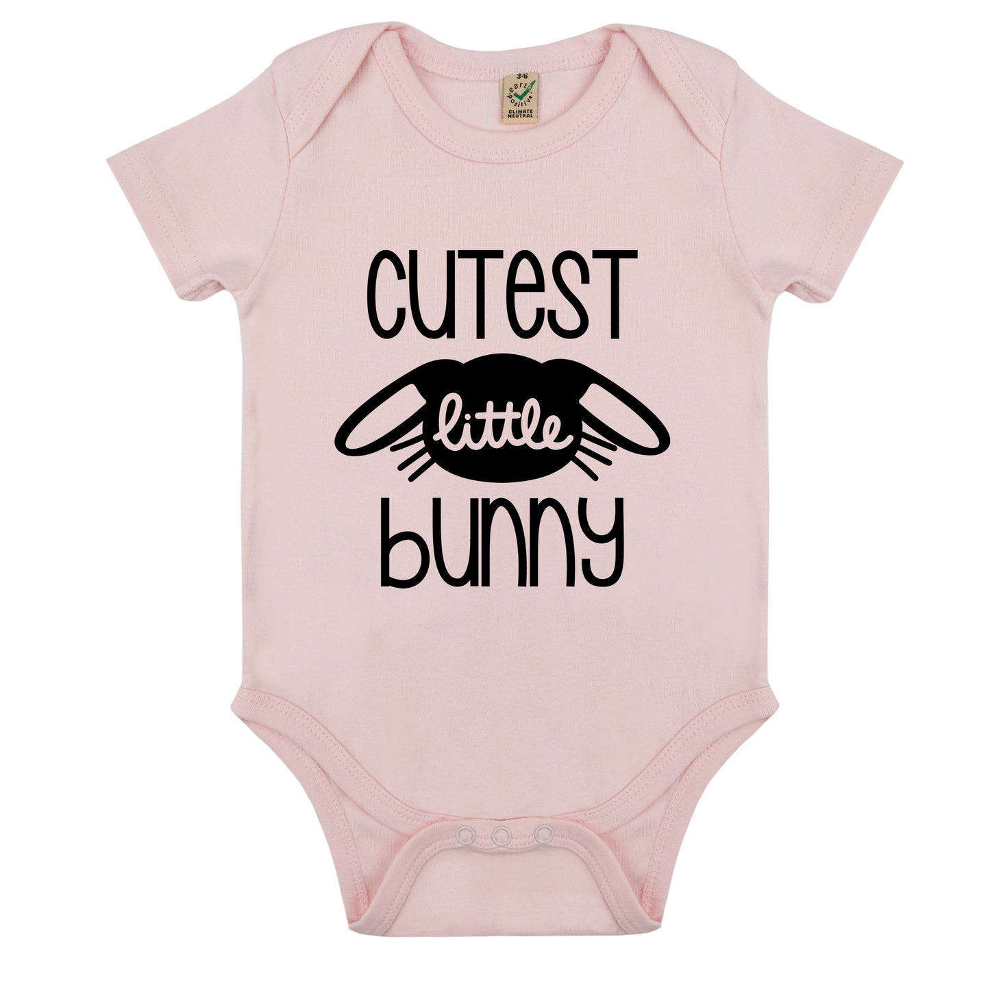 Cutest Little Bunny Påsk Babybody Nyfödd-Lovely Text