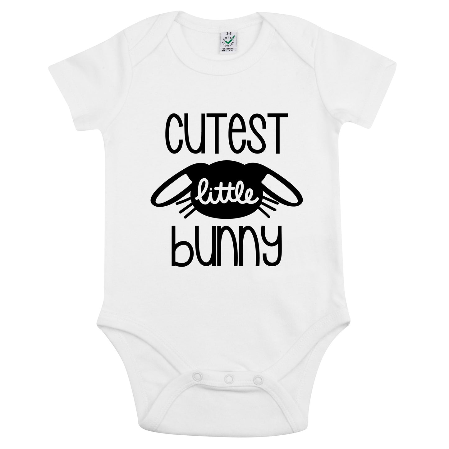 Cutest Little Bunny Påsk Babybody Nyfödd-Lovely Text