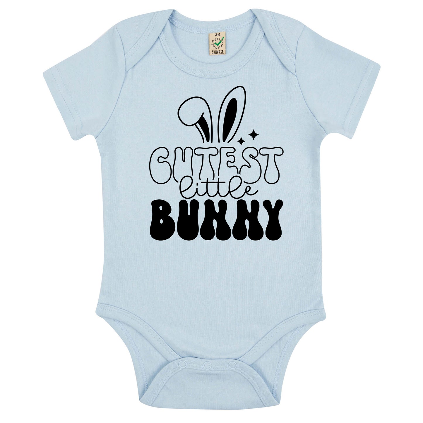 Cutest Little Bunny Påsk Babybody Nyfödd-Lovely Text