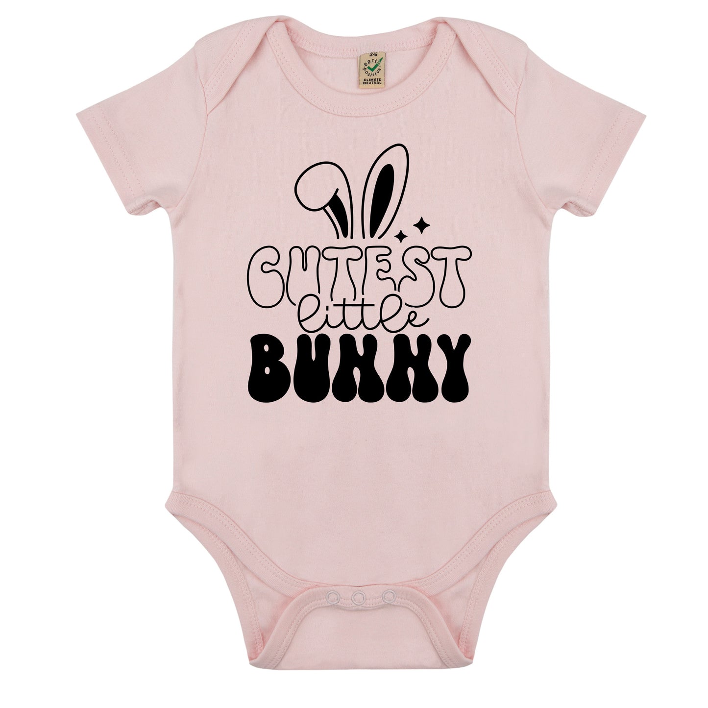 Cutest Little Bunny Påsk Babybody Nyfödd-Lovely Text
