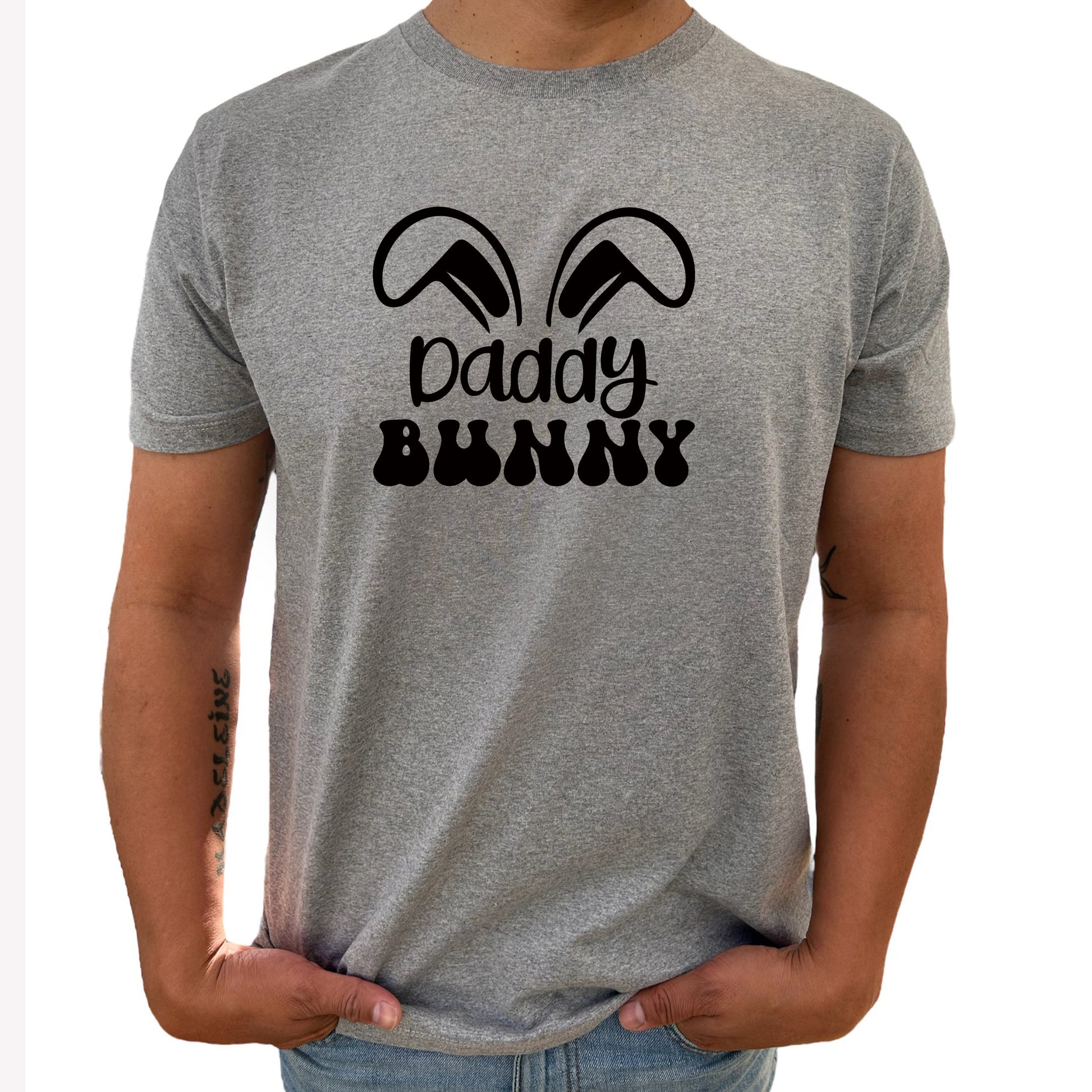 Cool Daddy Bunny T-shirt – För Den Trendiga Pappan-Lovely Text