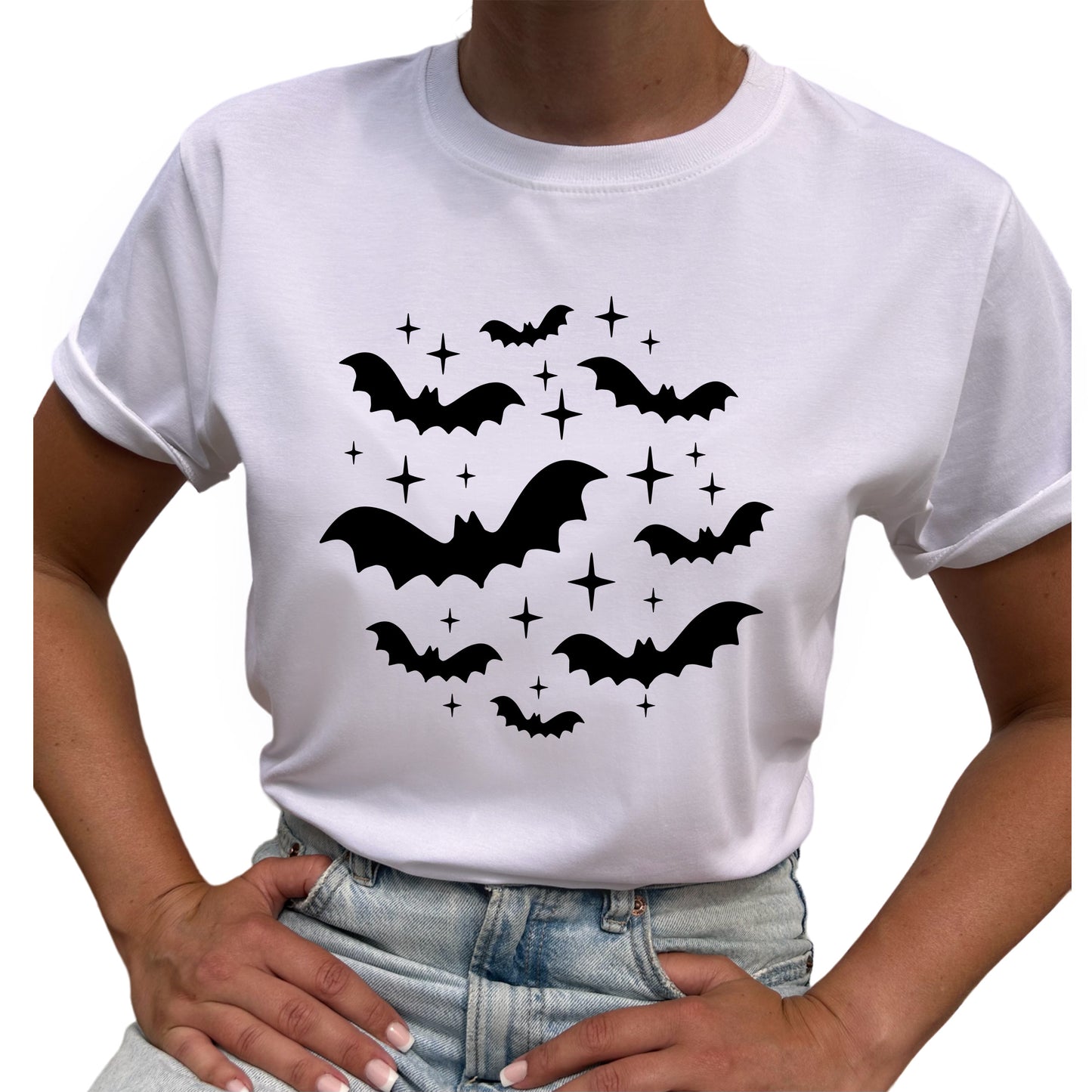 Fladdermöss Halloween T-shirt-Lovely Text