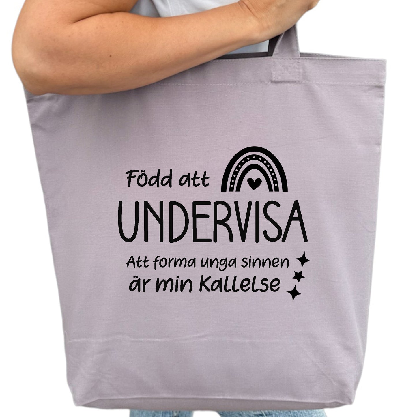 Född att Undervisa - Tygpåse Lärare-Lovely Text