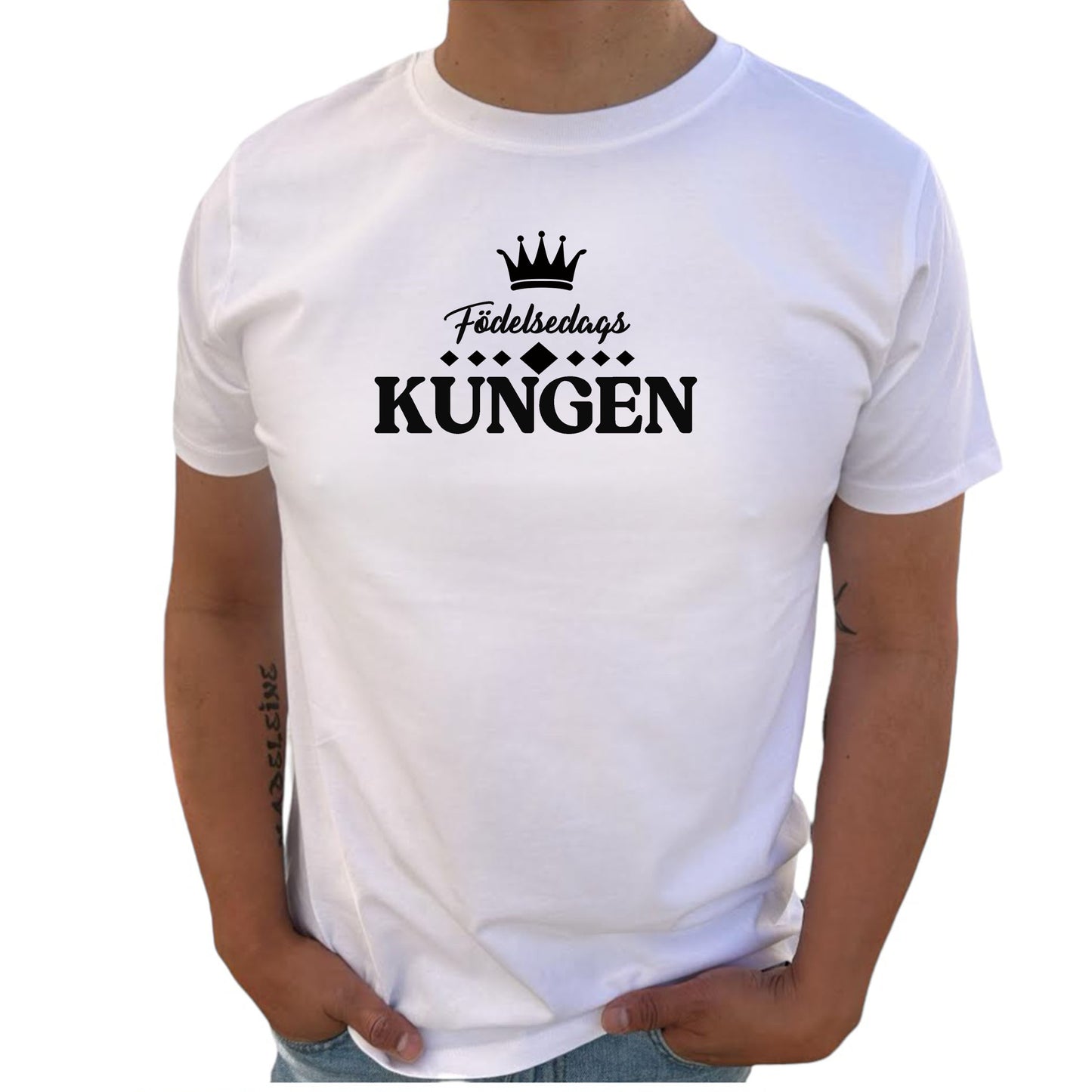 Födelsedagskungen Födelsedags T-shirt-Lovely Text