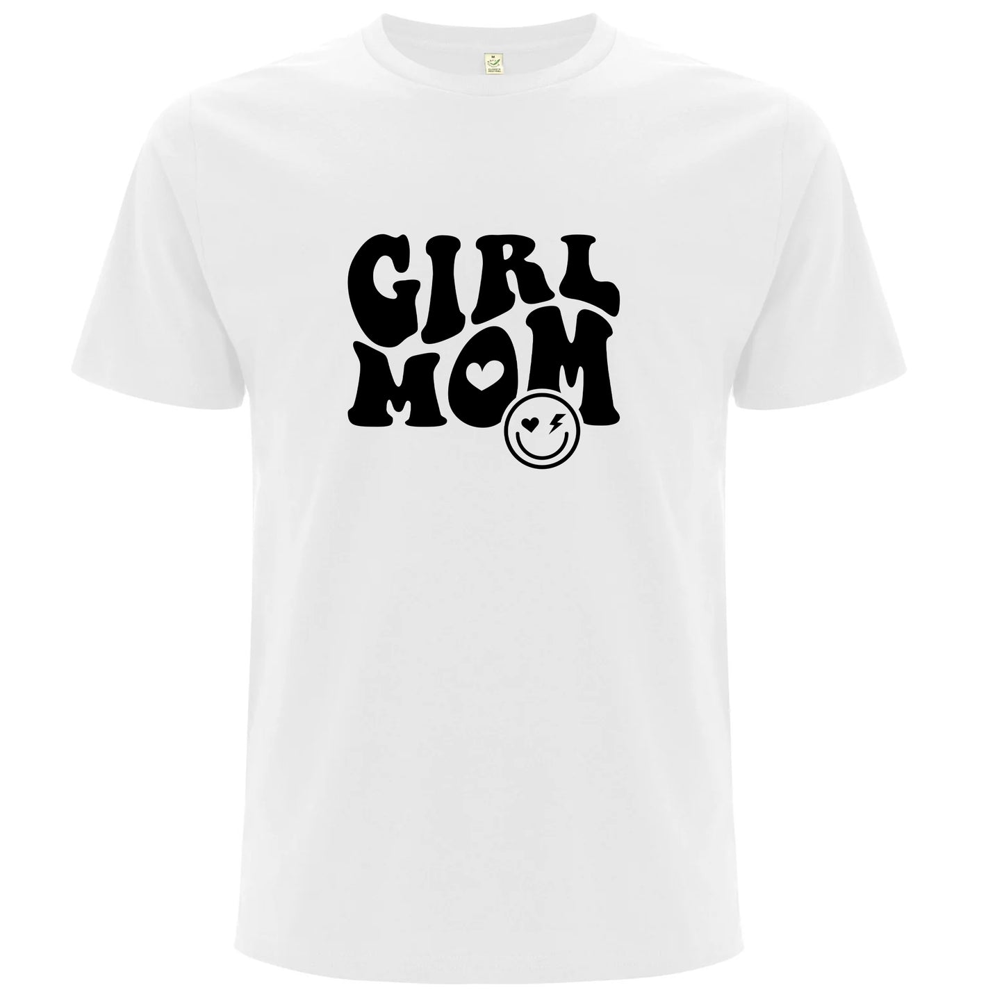 Girl Mom T-shirt – Med Smiley-Lovely Text