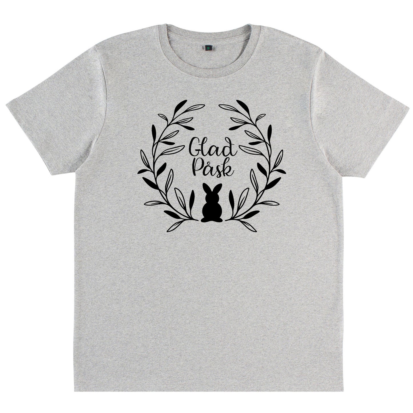 Fira Påsk med stil - Krans med Glad Påsk T-shirt-Lovely Text