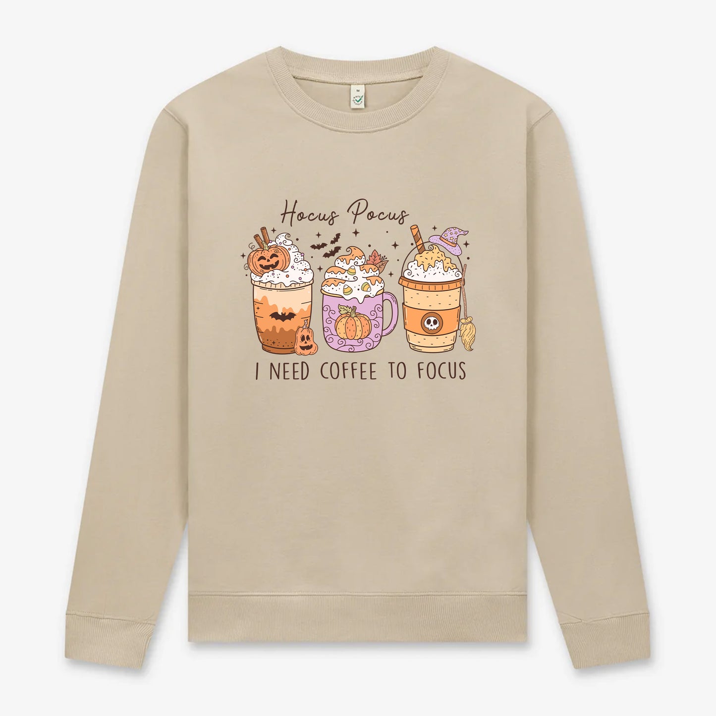 Hocus Pocus I Need Coffee To Focus – Unisex Halloween Tröja