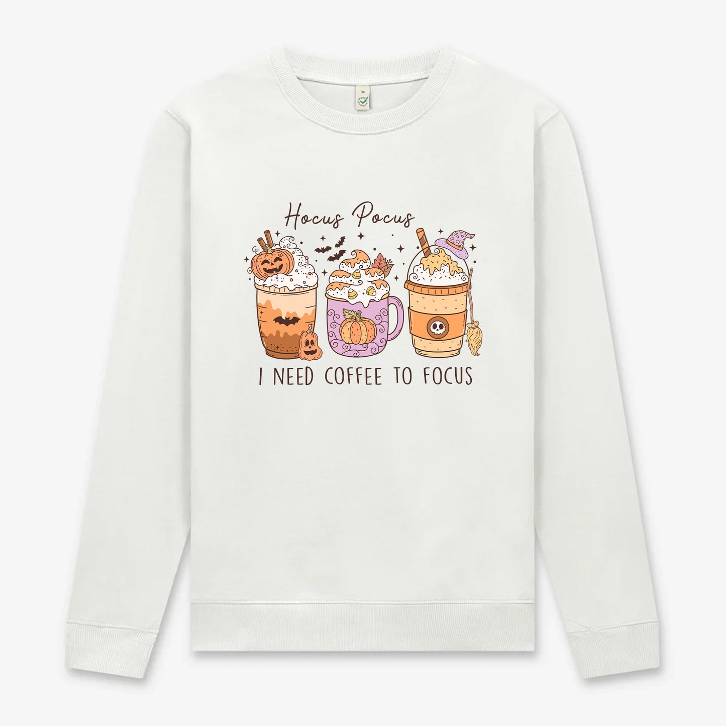 Hocus Pocus I Need Coffee To Focus – Unisex Halloween Tröja