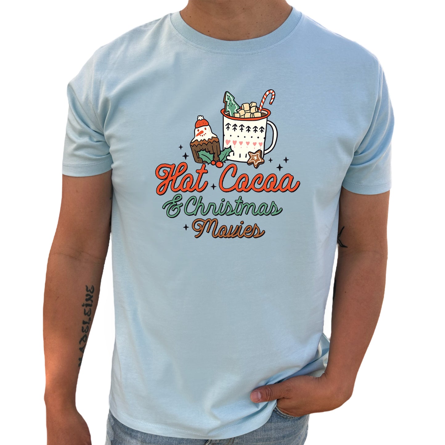 Hot Cocoa & Christmas Movies – Mysig Jul T-shirt