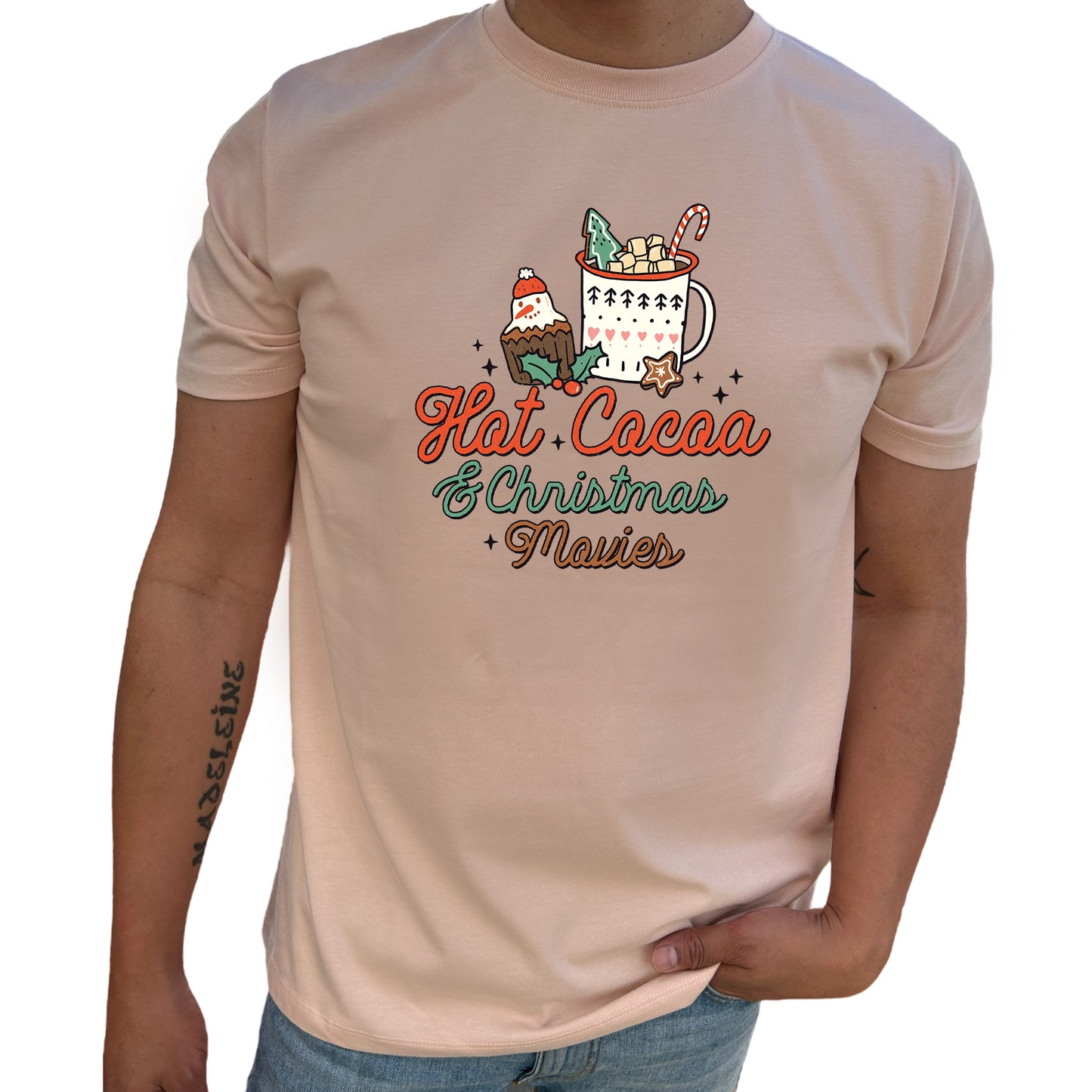 Hot Cocoa & Christmas Movies – Mysig Jul T-shirt