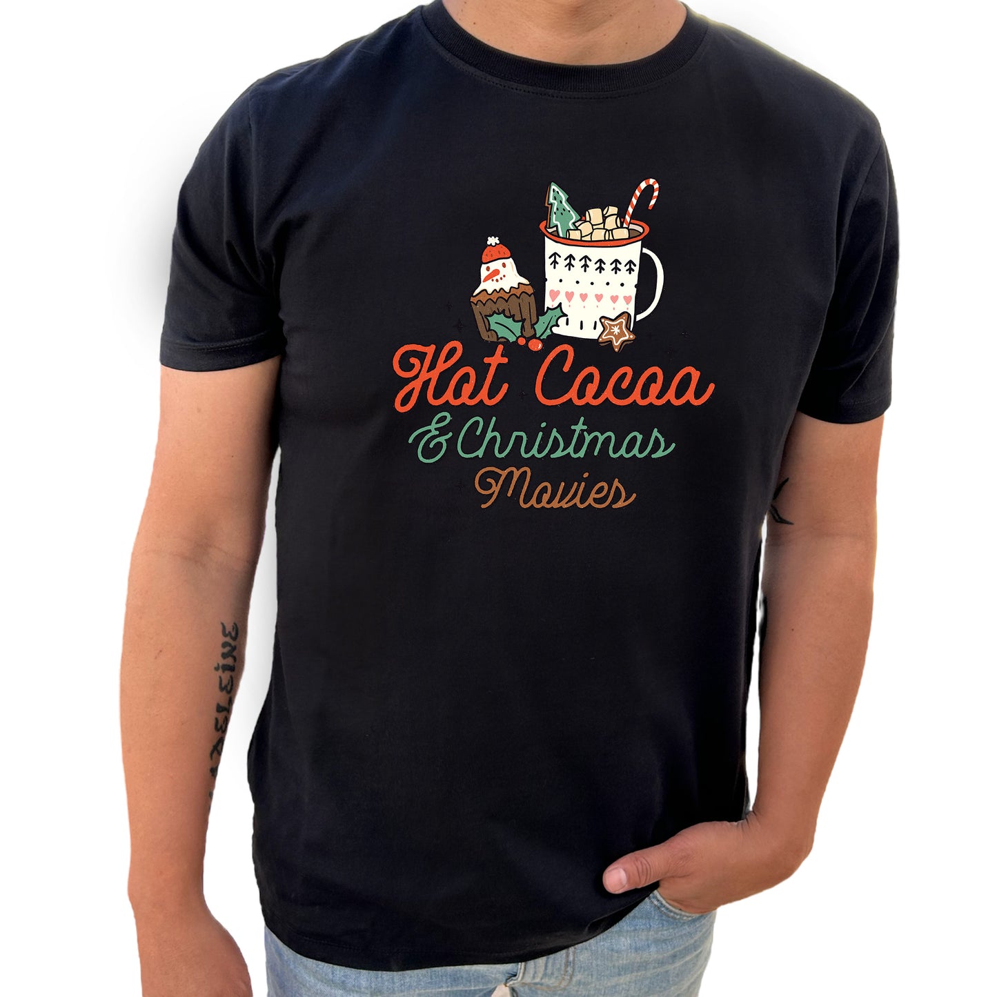 Hot Cocoa & Christmas Movies – Mysig Jul T-shirt
