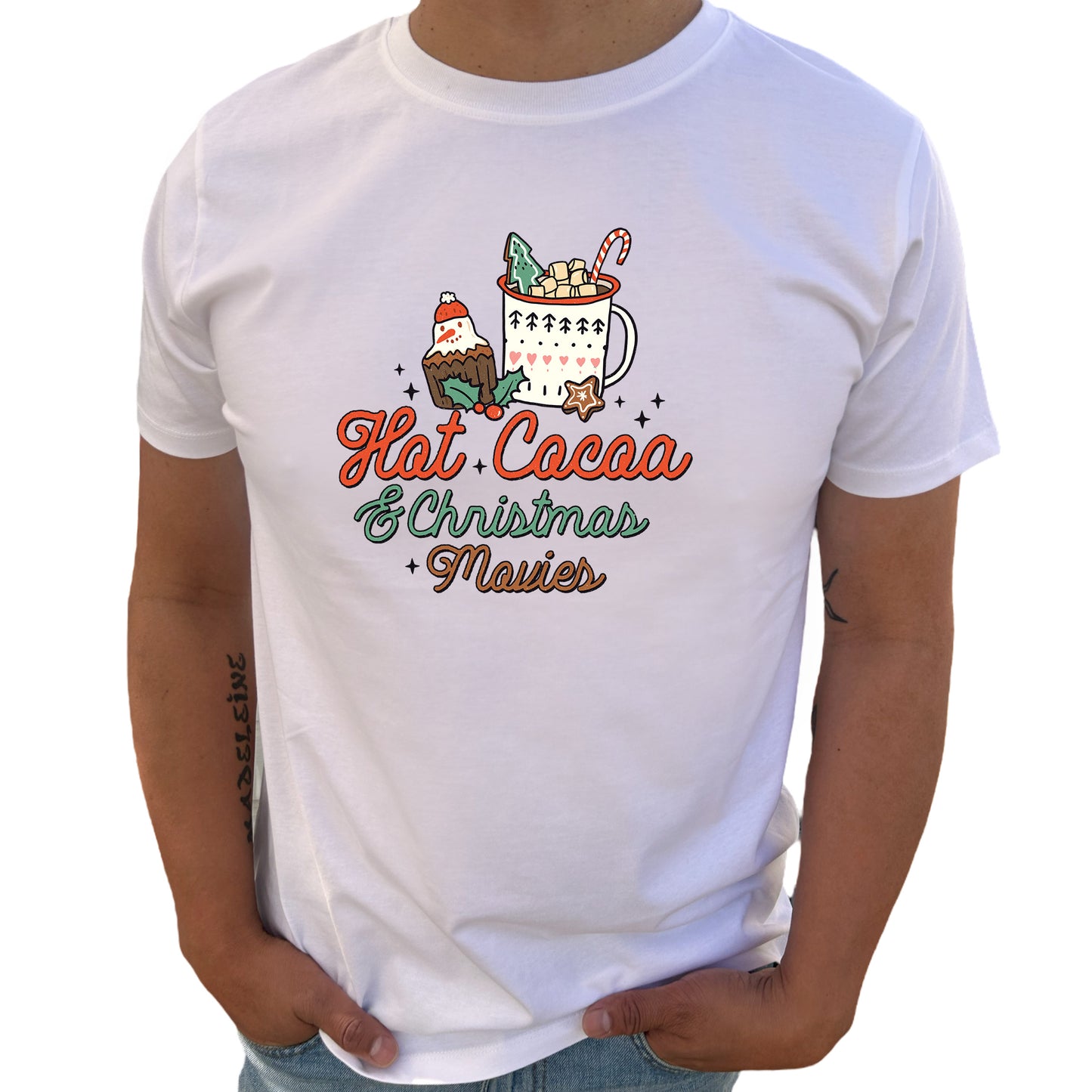 Hot Cocoa & Christmas Movies – Mysig Jul T-shirt