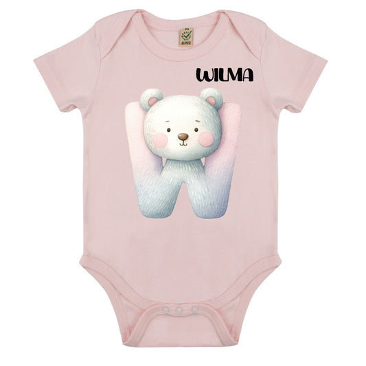 Personlig Babybody med charmigt björnmotiv-Lovely Text