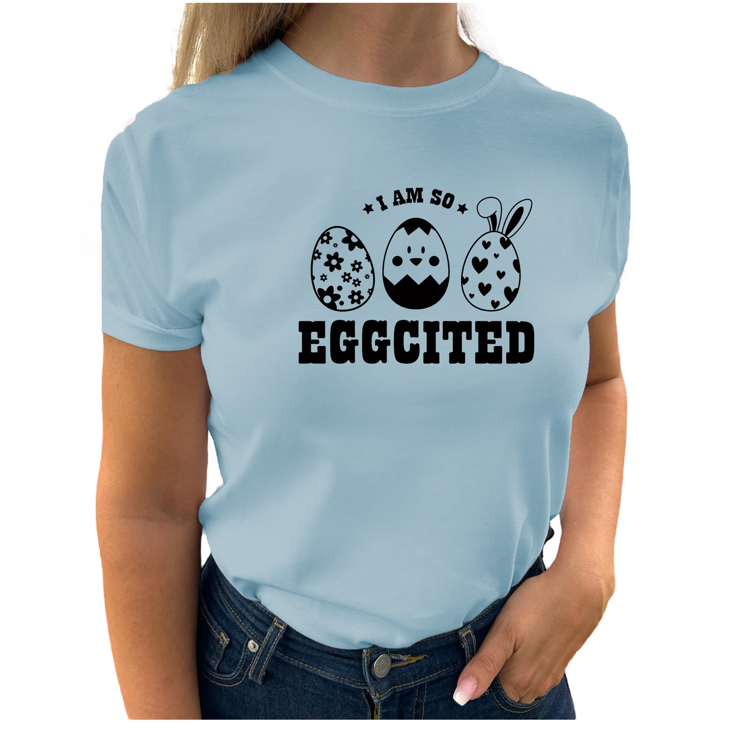 Påskens Glädje T-shirt: I’m So Eggcited-Lovely Text