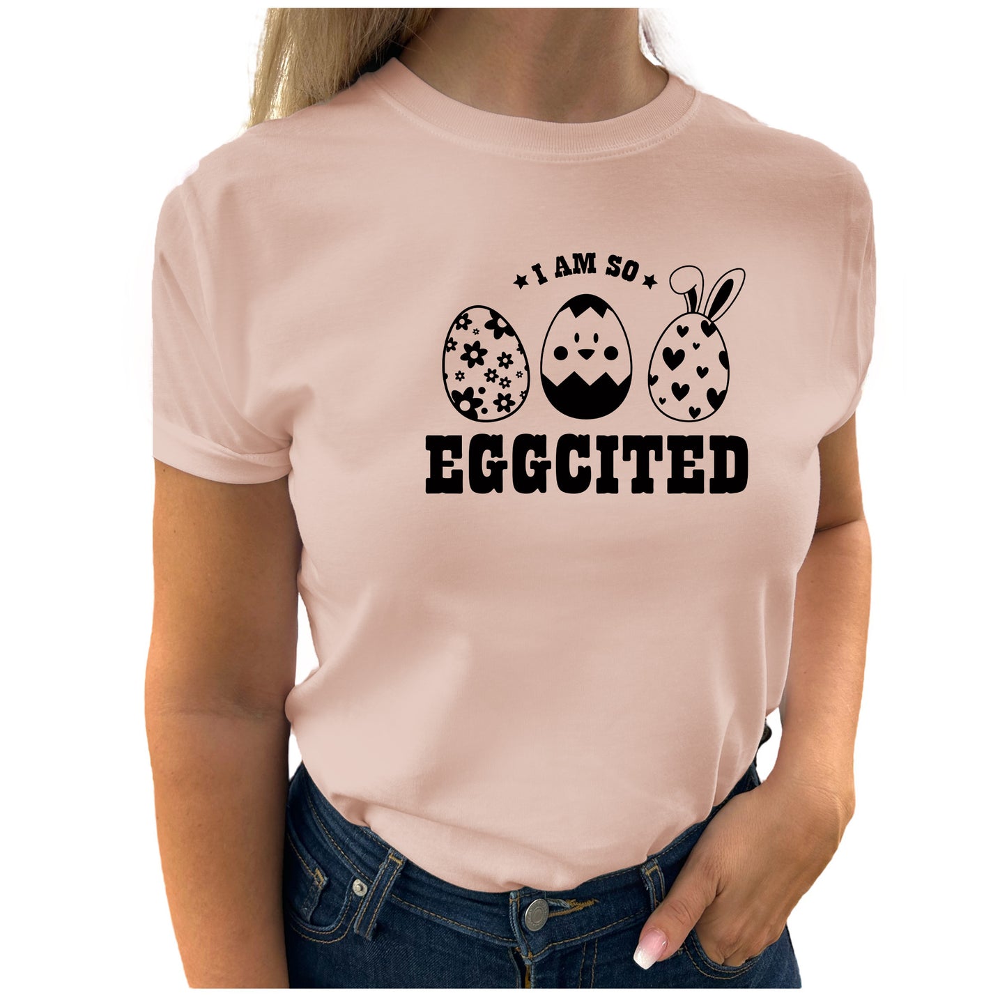 Påskens Glädje T-shirt: I’m So Eggcited-Lovely Text