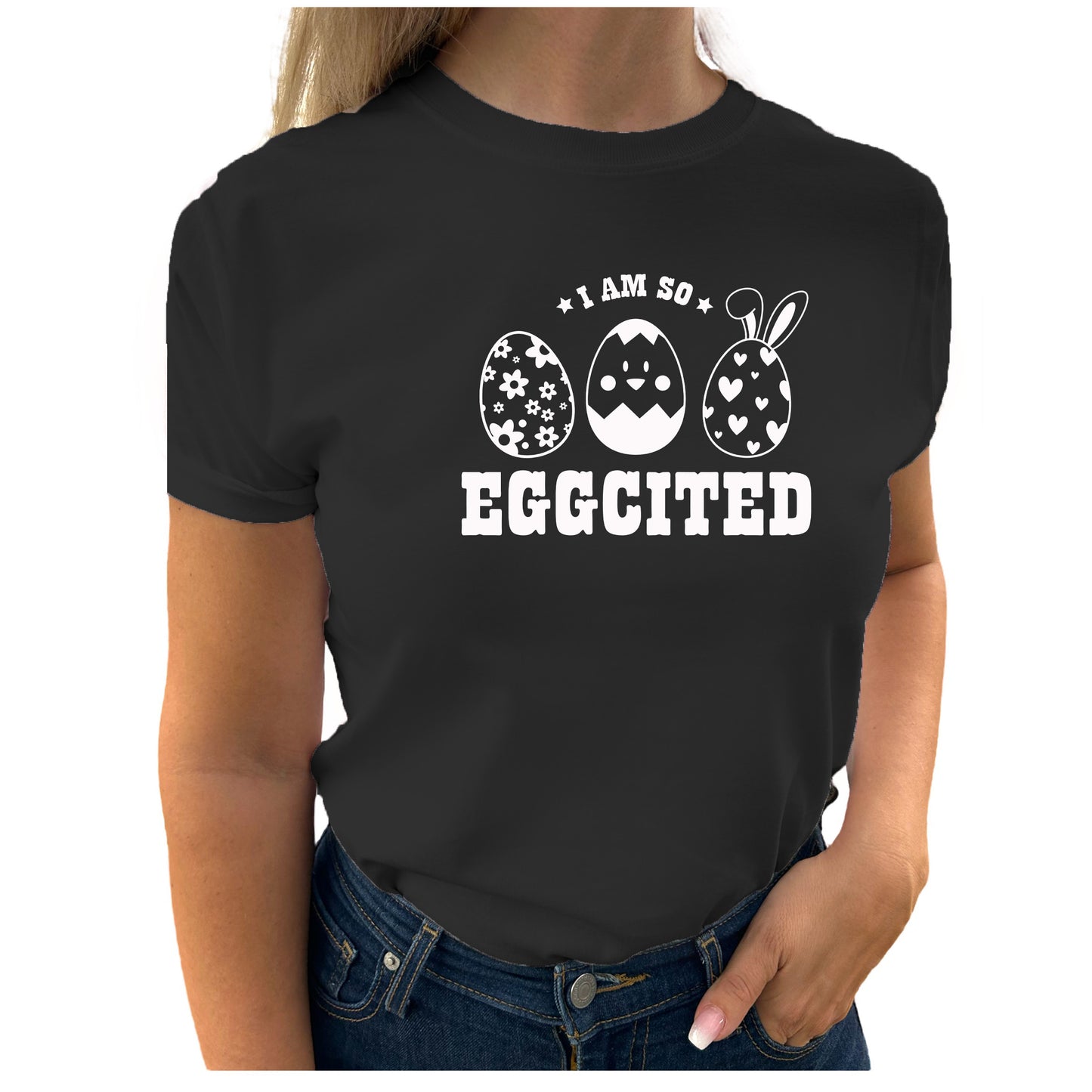 Påskens Glädje T-shirt: I’m So Eggcited-Lovely Text