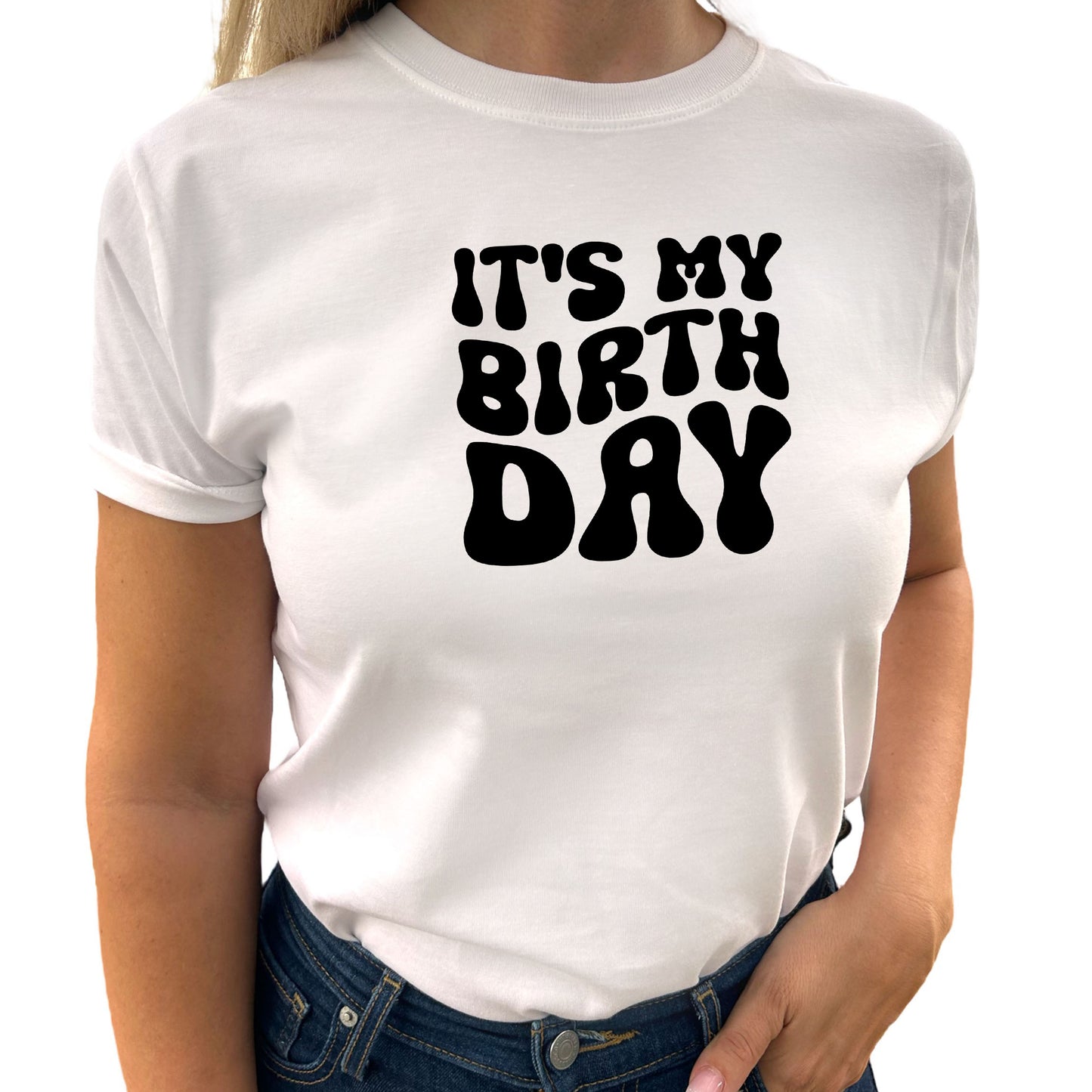 Its My Birthday Födelsedags T-shirt-Lovely Text