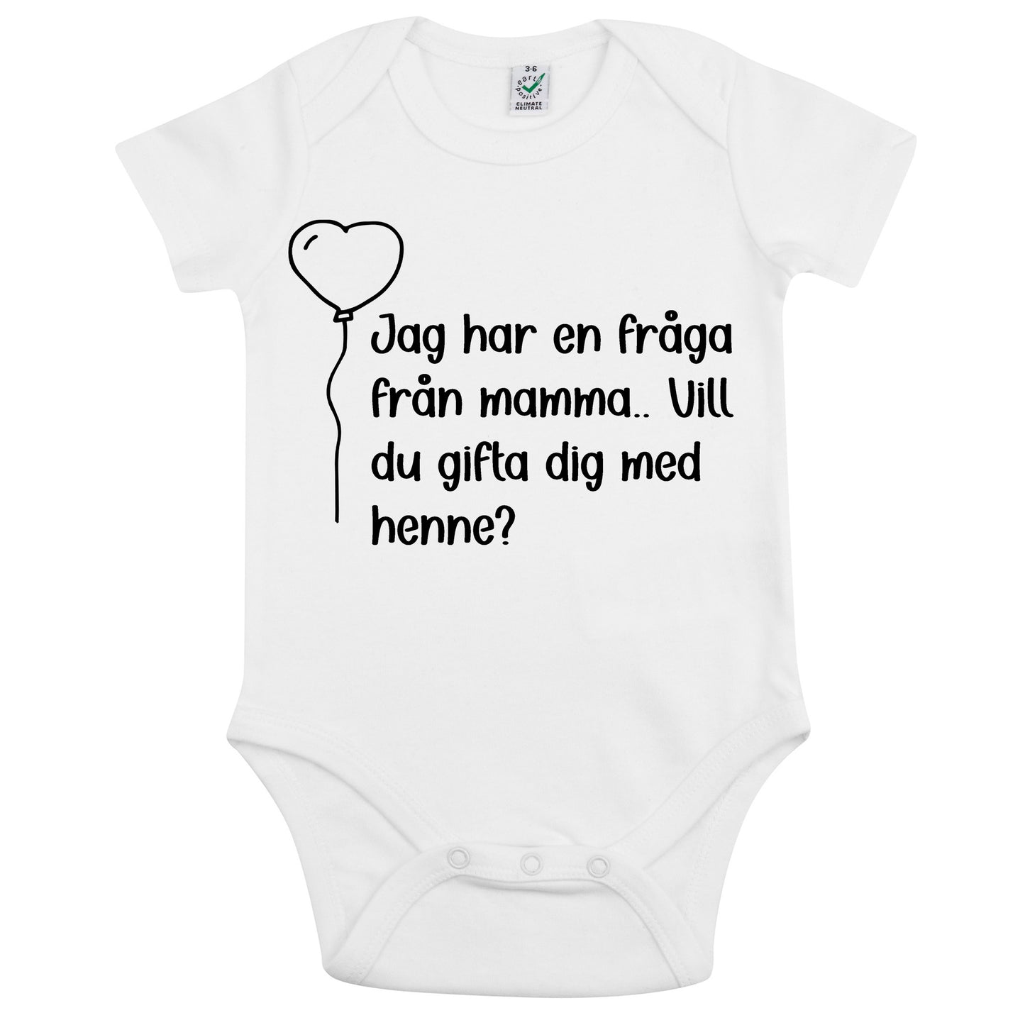 Frieri med en twist – babybody med fråga från mamma eller pappa