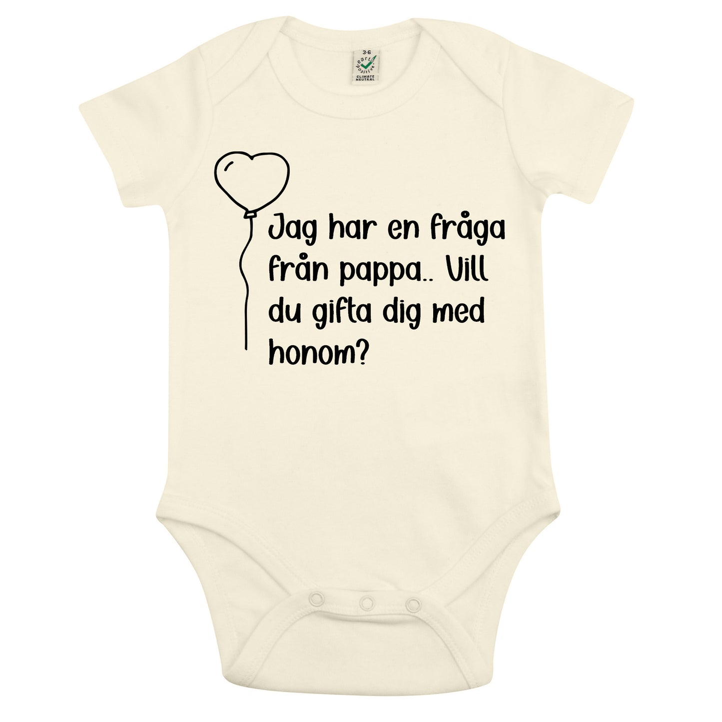 Frieri med en twist – babybody med fråga från mamma eller pappa-Lovely Text