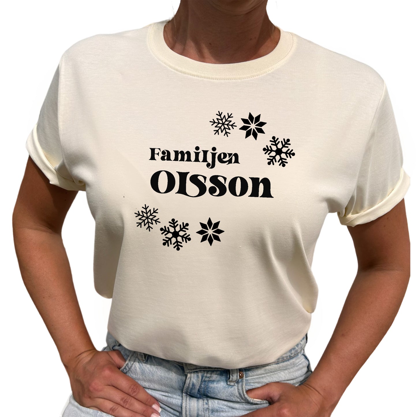 Familjen "Efternamn" Jul T-shirt