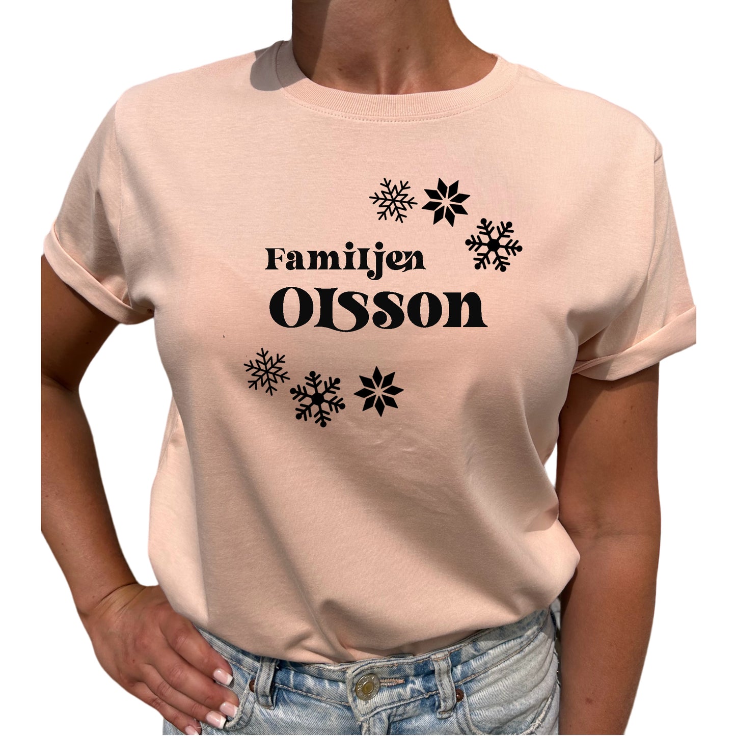 Familjen "Efternamn" Jul T-shirt
