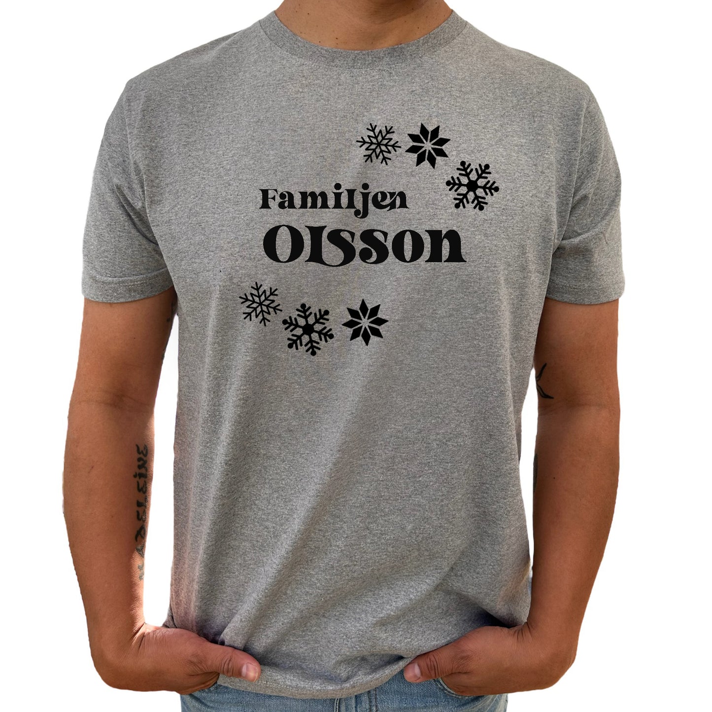 Jul T-shirt Unisex – Anpassa med Ditt Efternamn