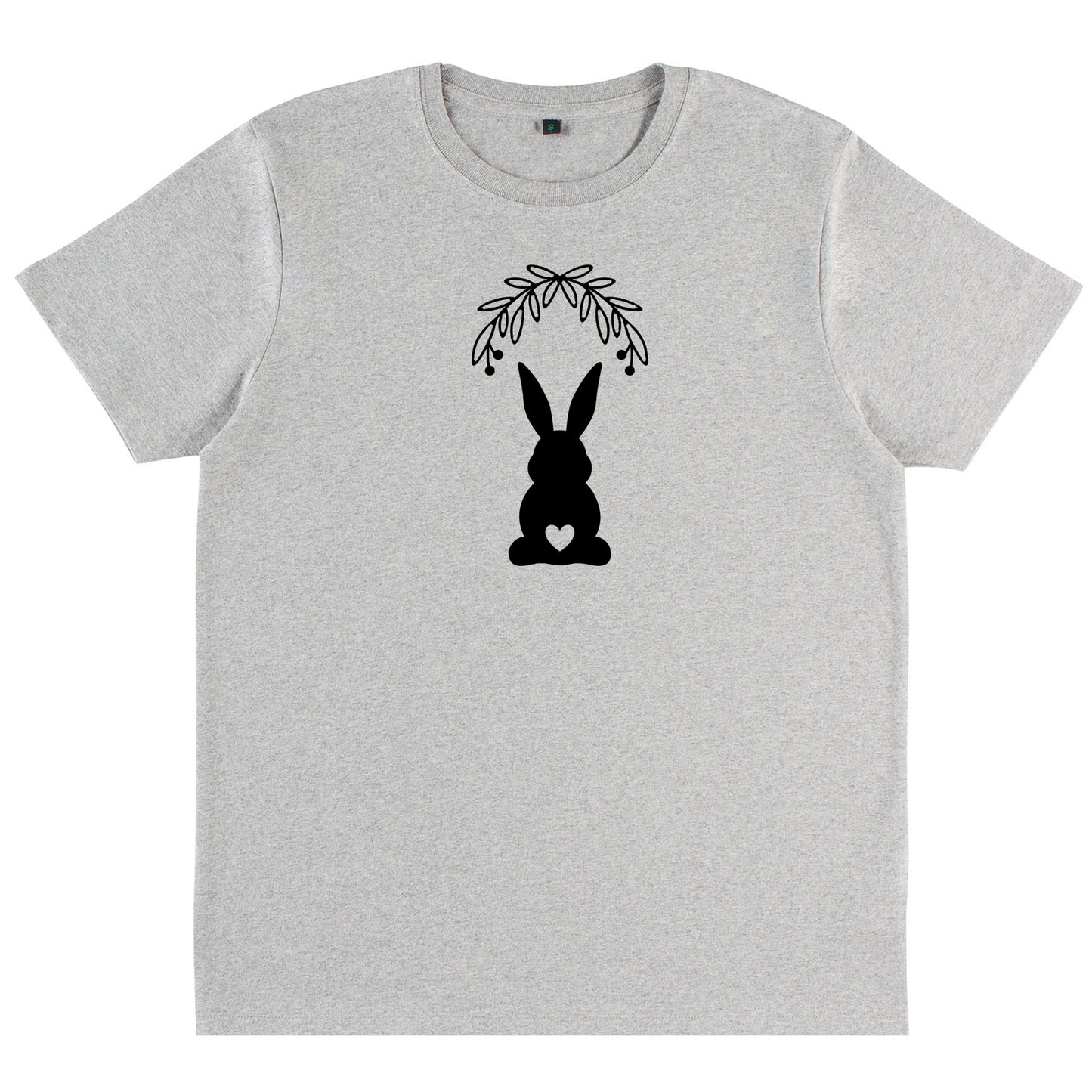 Tidlös Elegans T-shirt Kanin med Hjärtsvans-Lovely Text