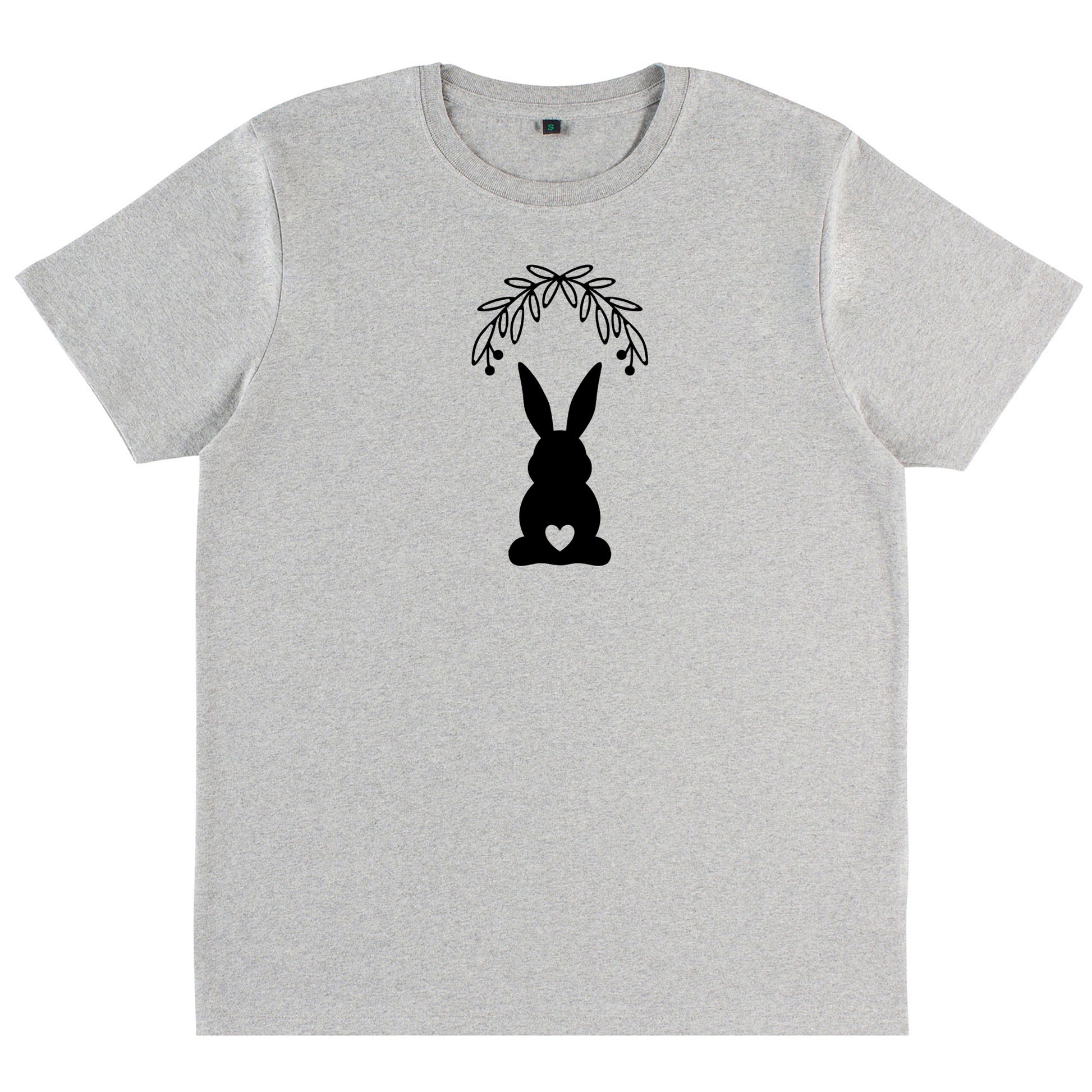 Tidlös Elegans T-shirt Kanin med Hjärtsvans-Lovely Text