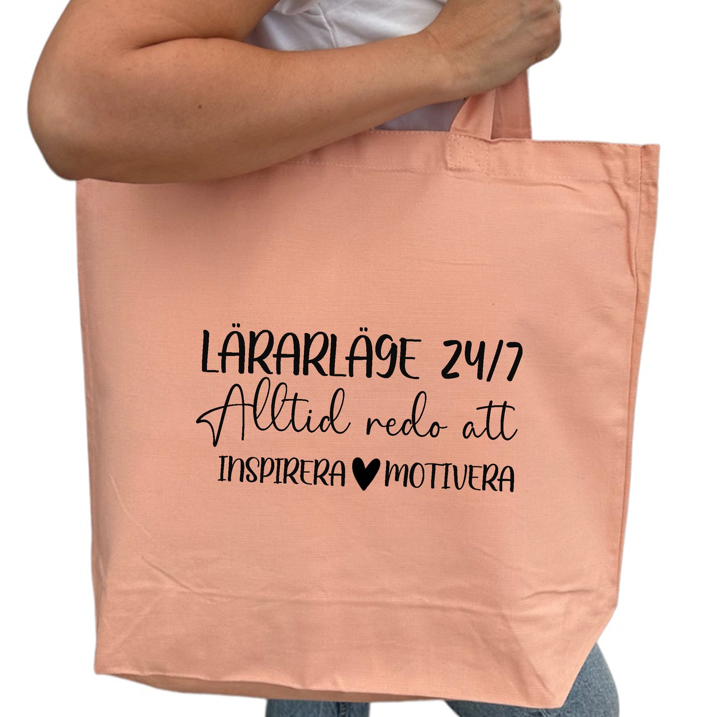 Lärarläge 24/7 - Tygpåse Lärare-Lovely Text