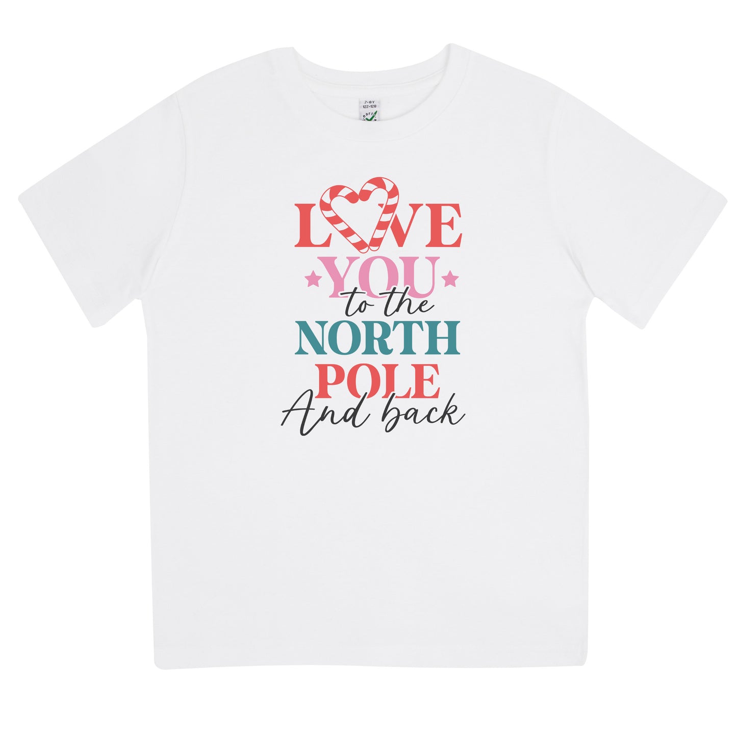 Love You To The North Pole and Back Jul T-shirt Barn-Lovely Text