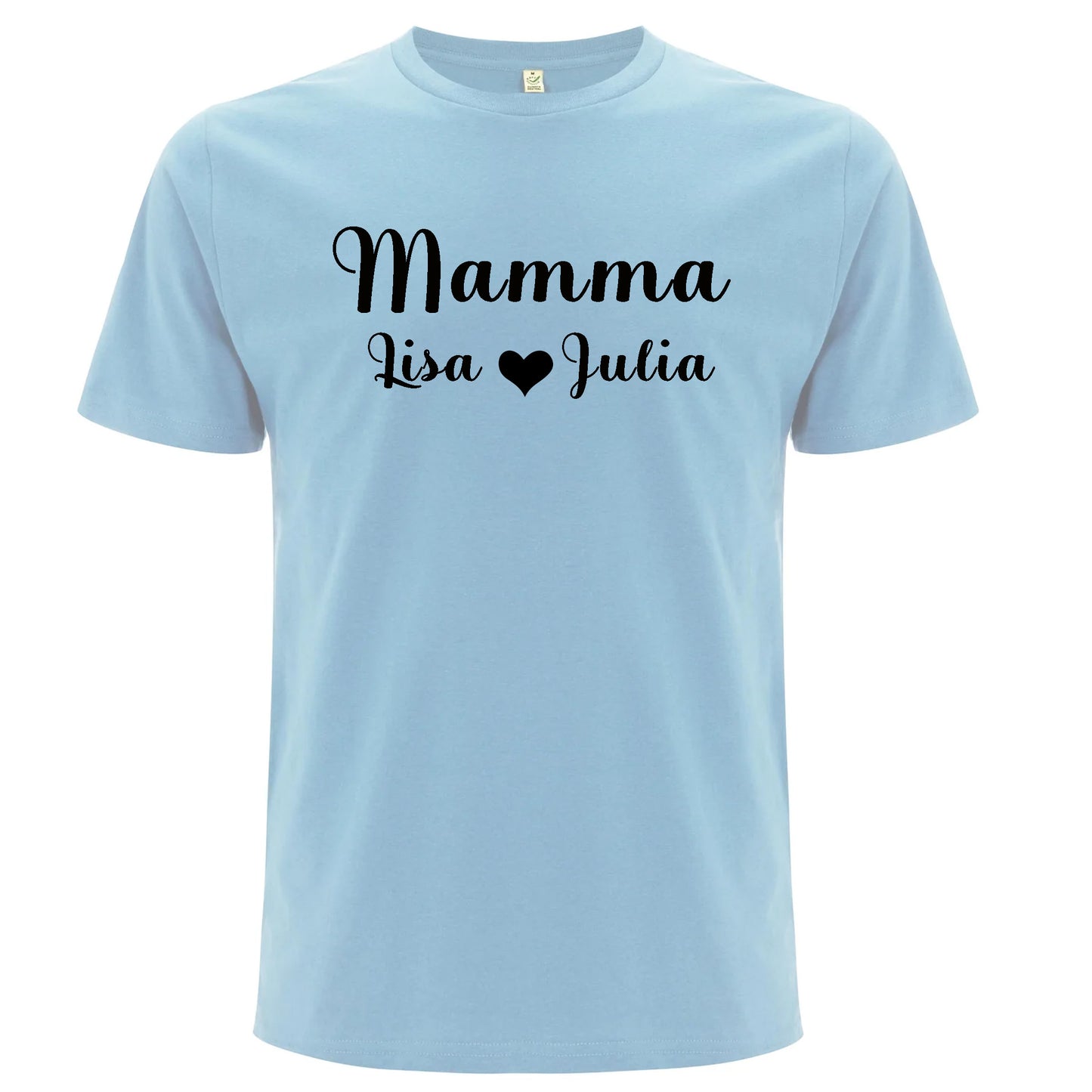 Personlig Mamma T-shirt med Barnens Namn-Lovely Text