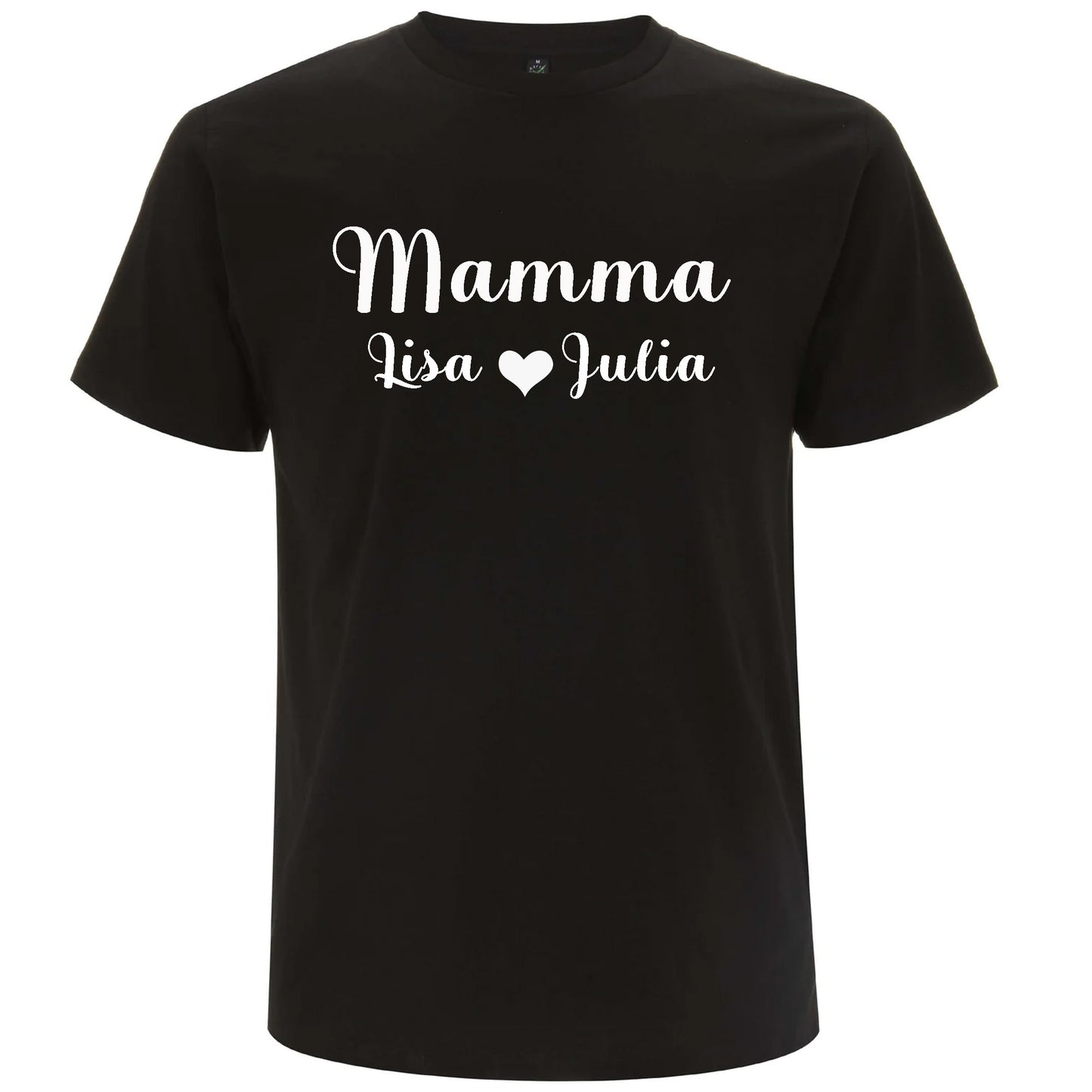 Personlig Mamma T-shirt med Barnens Namn-Lovely Text