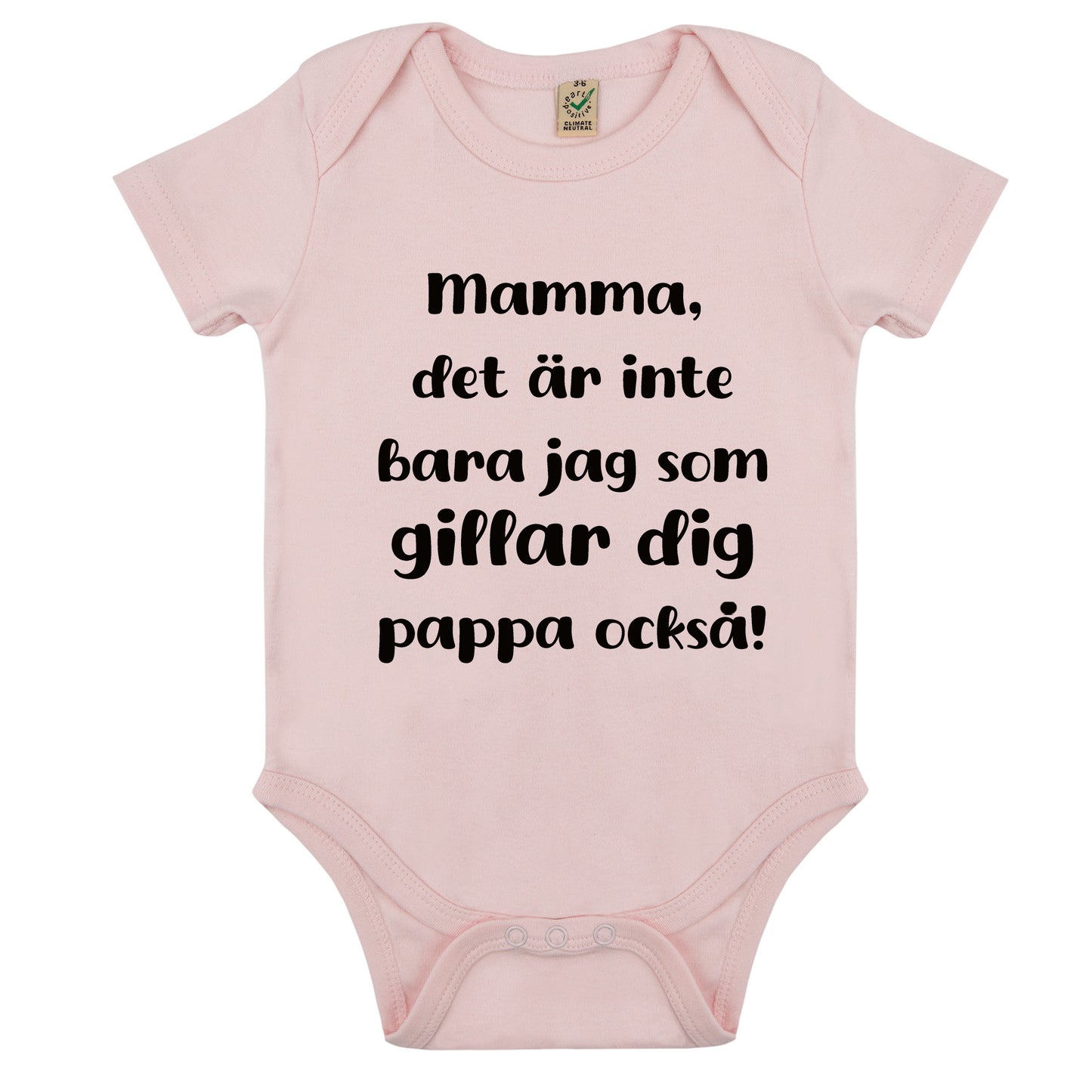 Babybody med kärlekshälsning – från mamma eller pappa